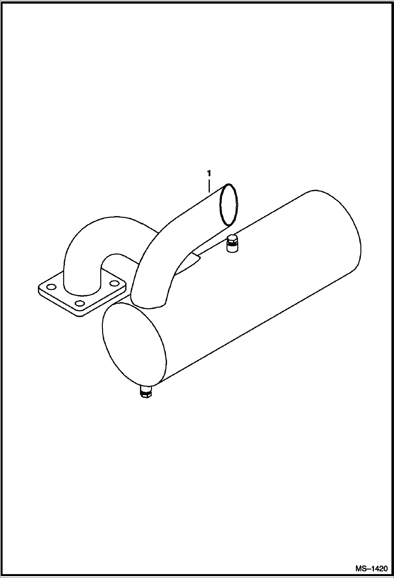 Схема запчастей Bobcat 400s - MUFFLER/PURIFIER KIT (S/N 5200 11459 & Above, 5199 11321 & Above) ACCESSORIES & OPTIONS