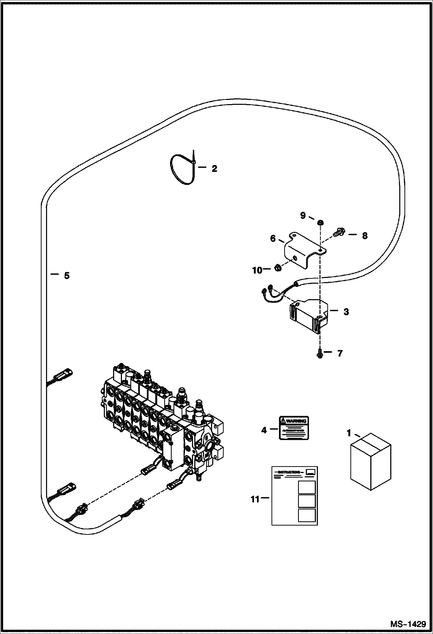 Схема запчастей Bobcat 329 - MOTION ALARM KIT ACCESSORIES & OPTIONS