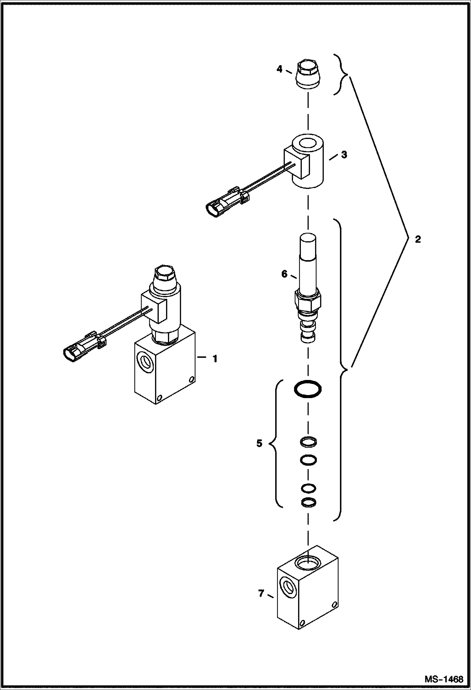 Схема запчастей Bobcat 323 - BLOCK VALVE HYDRAULIC SYSTEM