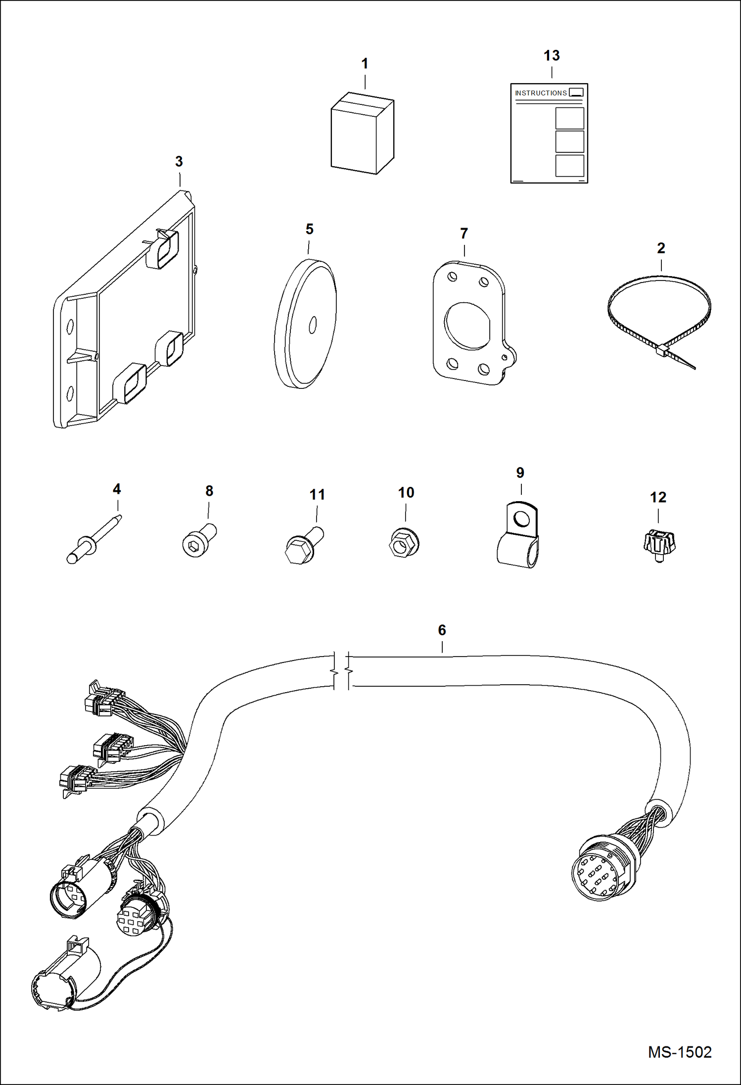 Схема запчастей Bobcat 700s - ELECTRICAL CONTROLS KIT (14-Pin Attachments) ACCESSORIES & OPTIONS