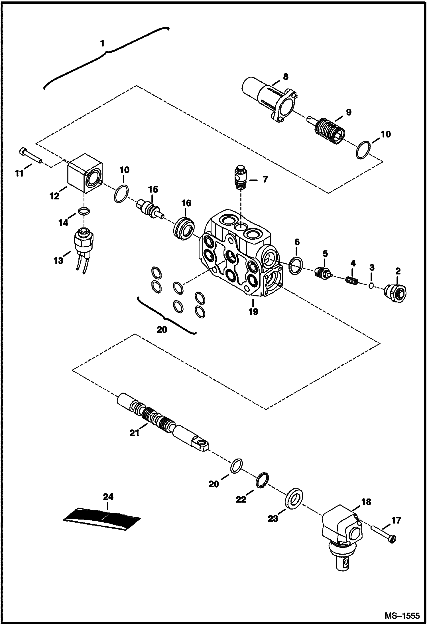 Схема запчастей Bobcat Mini Tracks Loaders - VALVE SECTION (Lift) (S/N & Abv.) HYDRAULIC SYSTEM