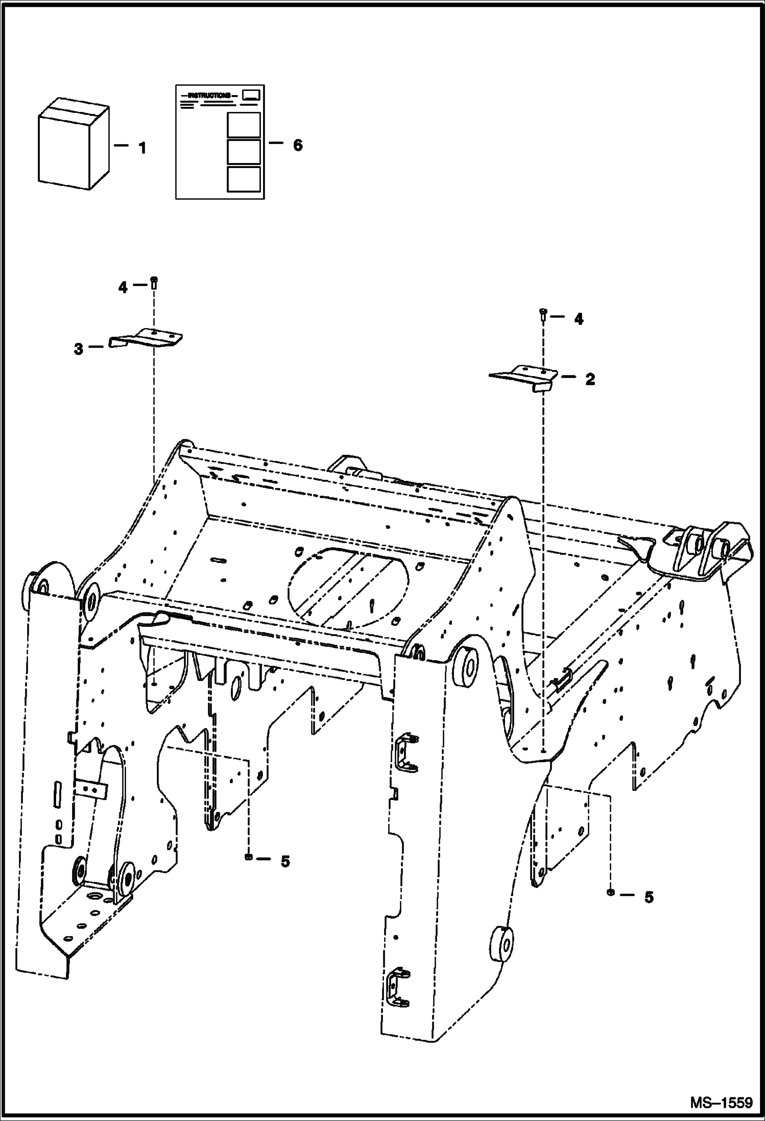 Схема запчастей Bobcat S-Series - DEBRIS SHIELD KIT ACCESSORIES & OPTIONS