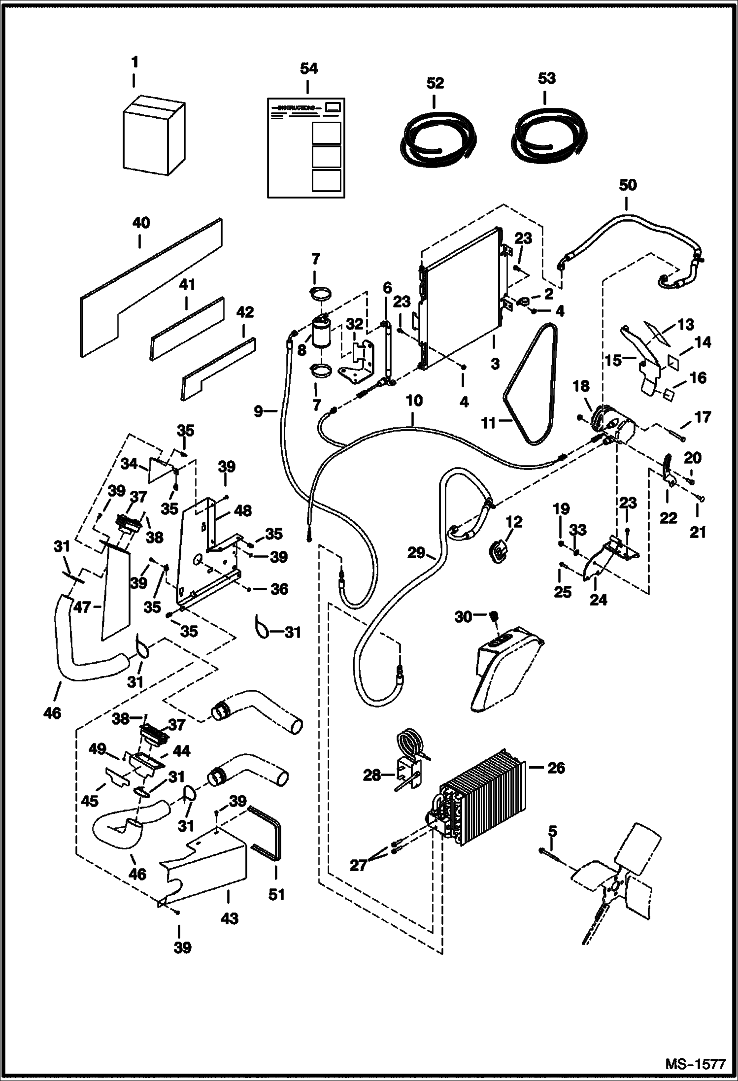 Схема запчастей Bobcat 341 - AIR CONDITIONING UPGRADE KIT ACCESSORIES & OPTIONS