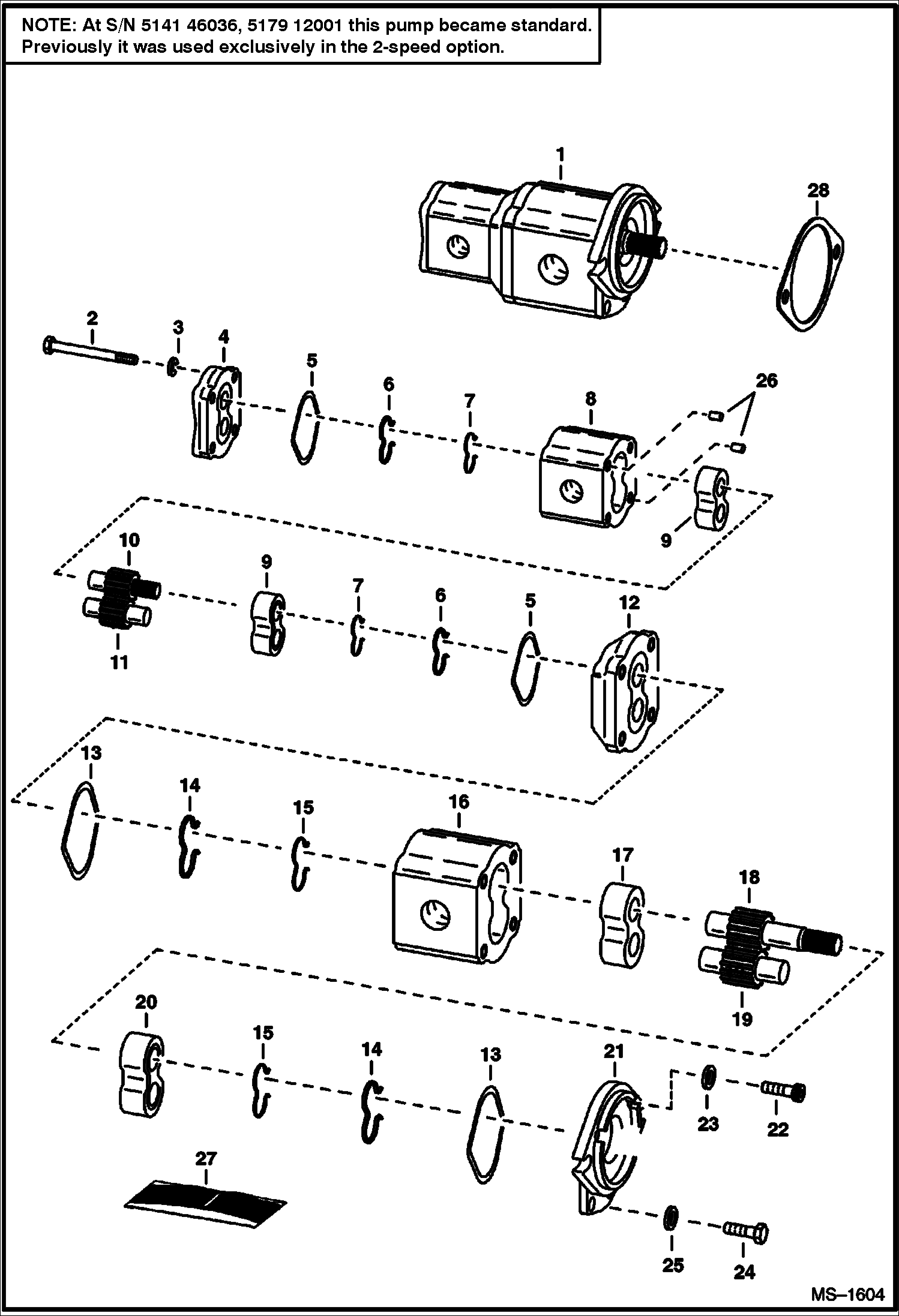 Схема запчастей Bobcat 800s - HIGH HORSEPOWER HYDRAULICS (Aluminium) (Double Gear Pump) (S/N 514149136, 517912141 & Below) HIGH FLOW HYDRAULICS