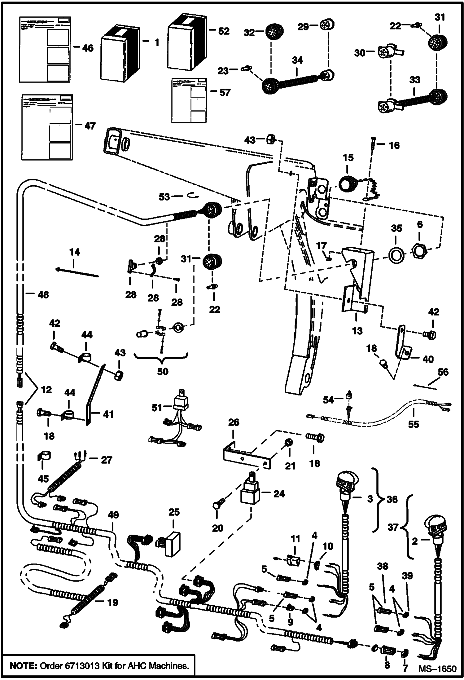 Схема запчастей Bobcat 800s - ELECTRICAL CONTROLS KIT (Attachments) ACCESSORIES & OPTIONS