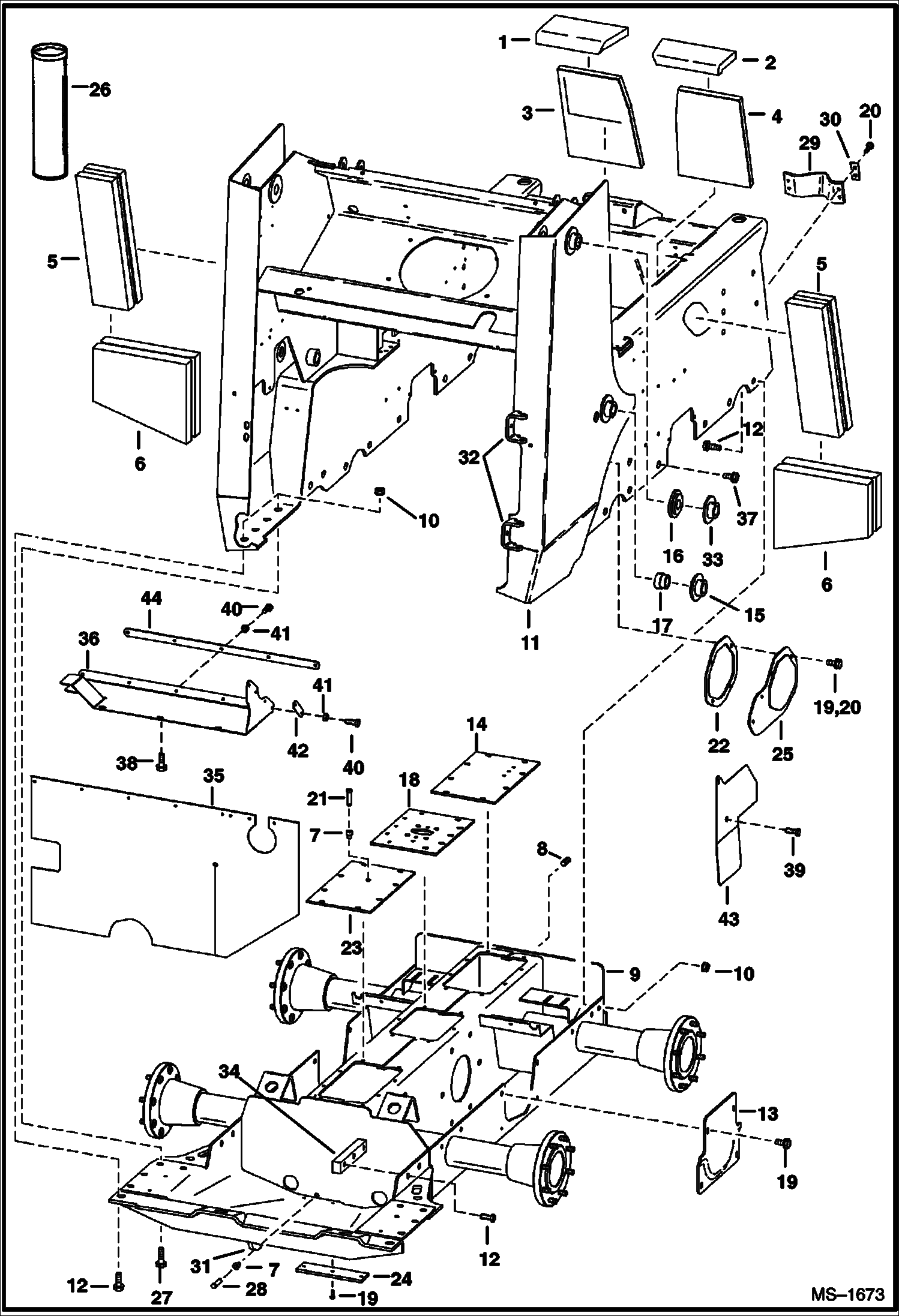 Схема запчастей Bobcat 800s - MAIN FRAME MAIN FRAME