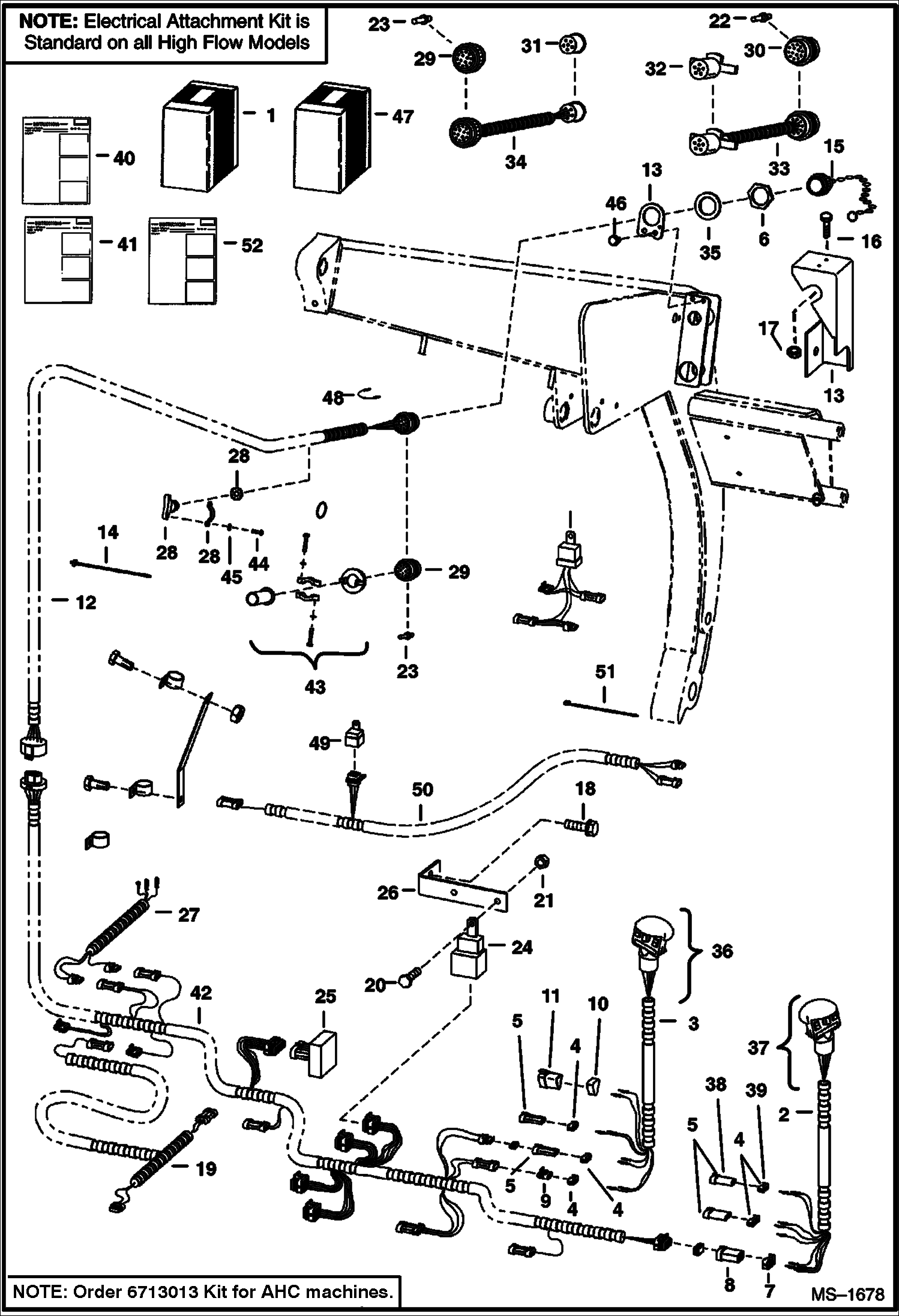 Схема запчастей Bobcat 800s - ELECTRICAL CONTROLS KIT (Attachments) ACCESSORIES & OPTIONS