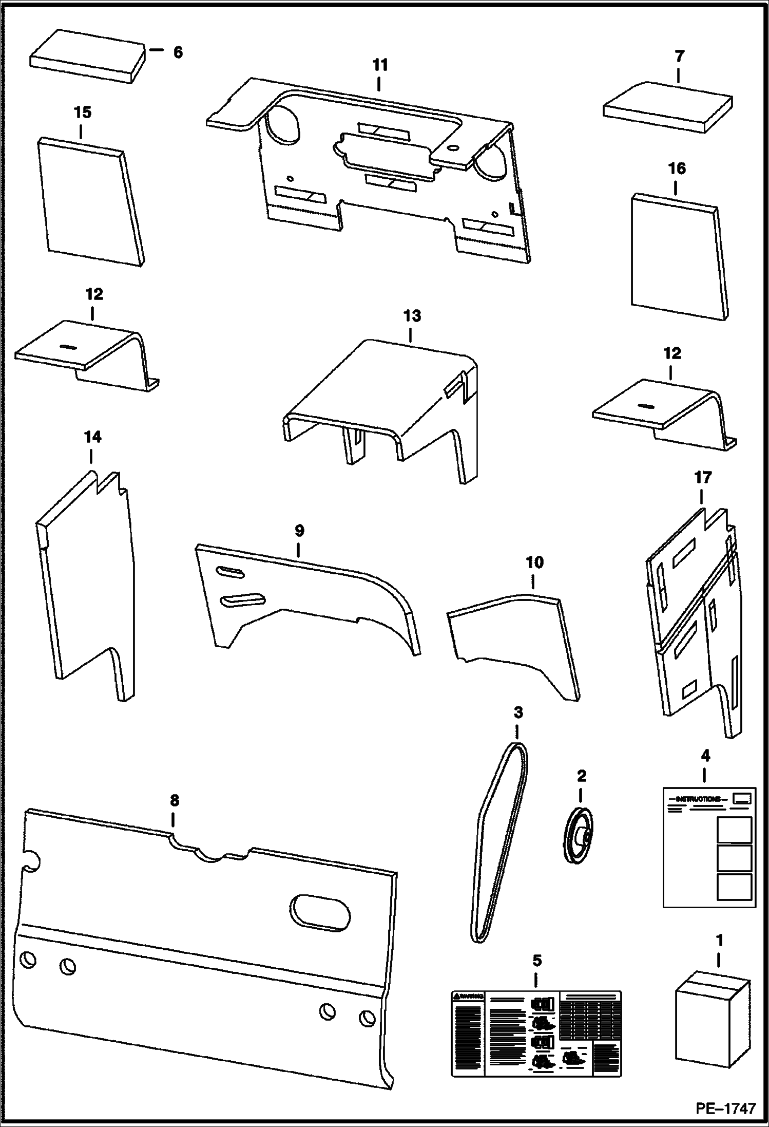 Схема запчастей Bobcat A-Series - SOUND KIT (S/N & Above) ACCESSORIES & OPTIONS