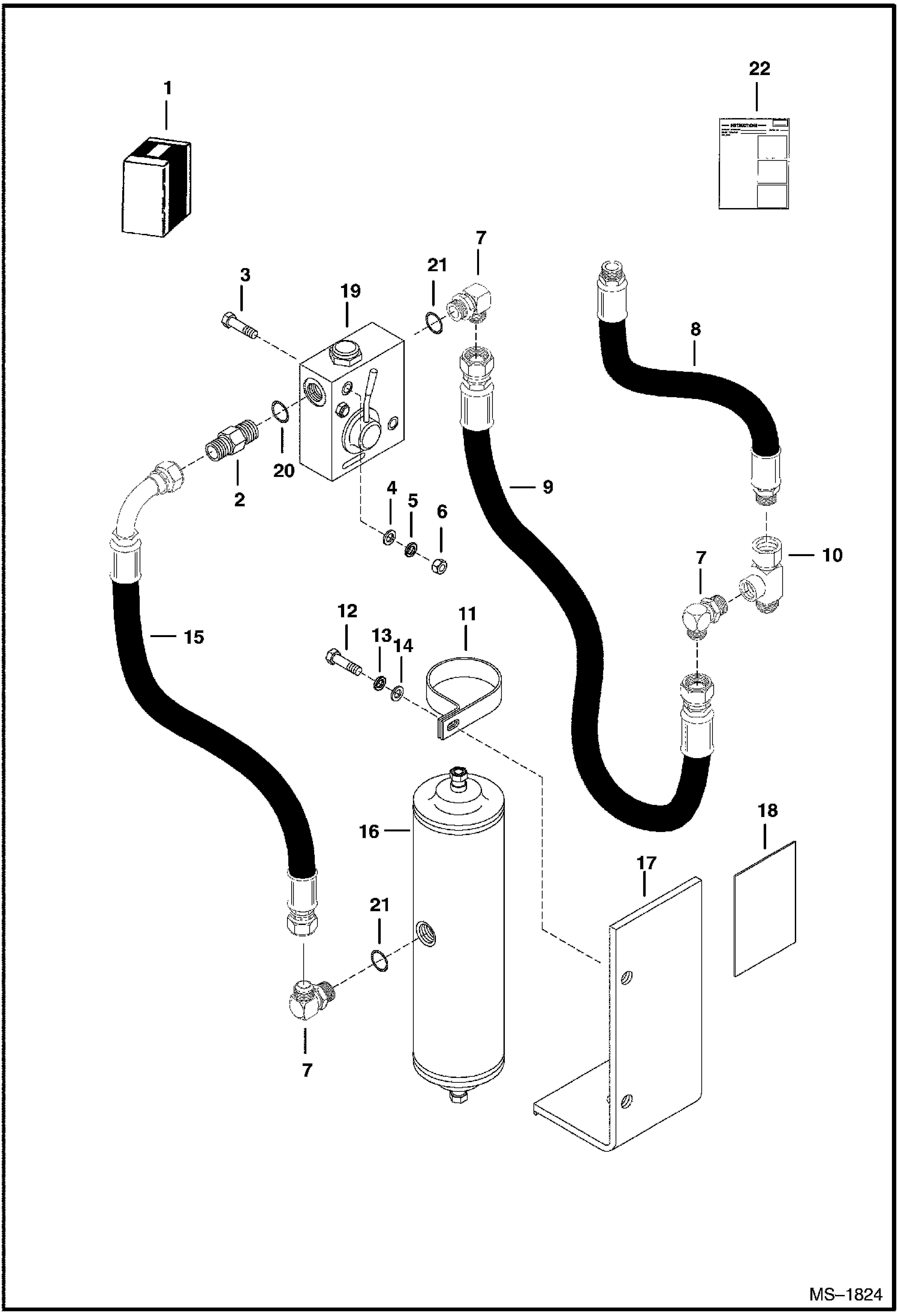 Схема запчастей Bobcat RIDE CONTROL KITS - RIDE CONTROL KIT (For Loaders A300, S220, S250, S300, T250, T300) Loader