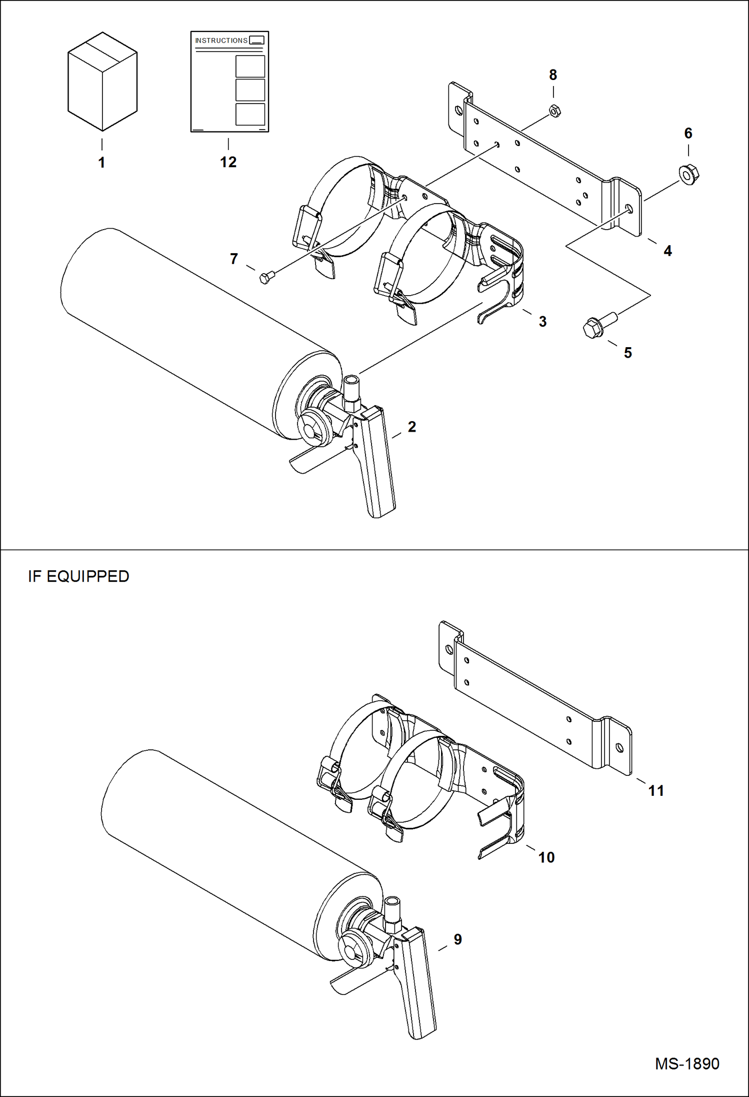 Схема запчастей Bobcat 5600 - FIRE EXTINGUISHER KIT ACCESSORIES & OPTIONS