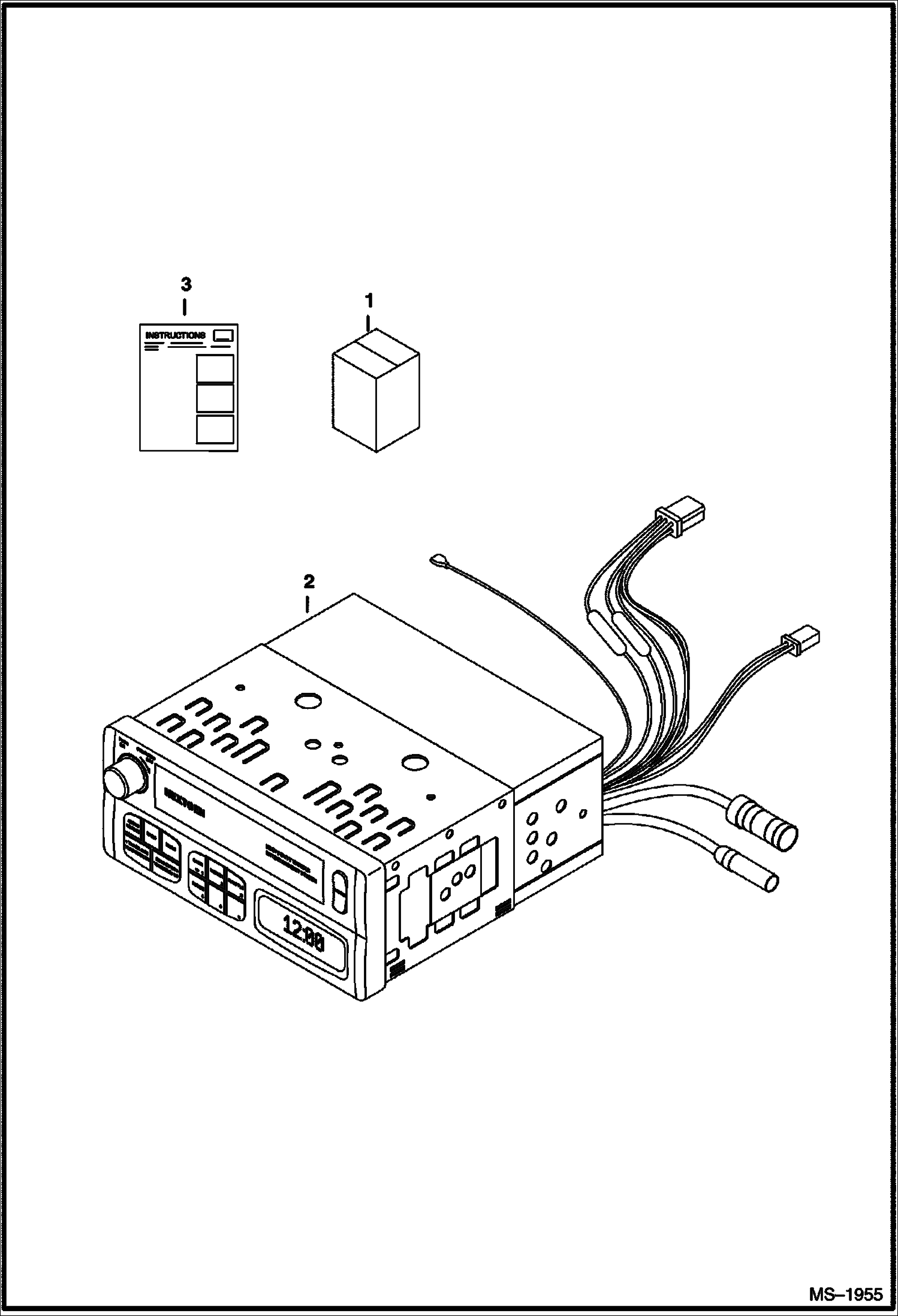 Схема запчастей Bobcat 320 - RADIO KIT ACCESSORIES & OPTIONS