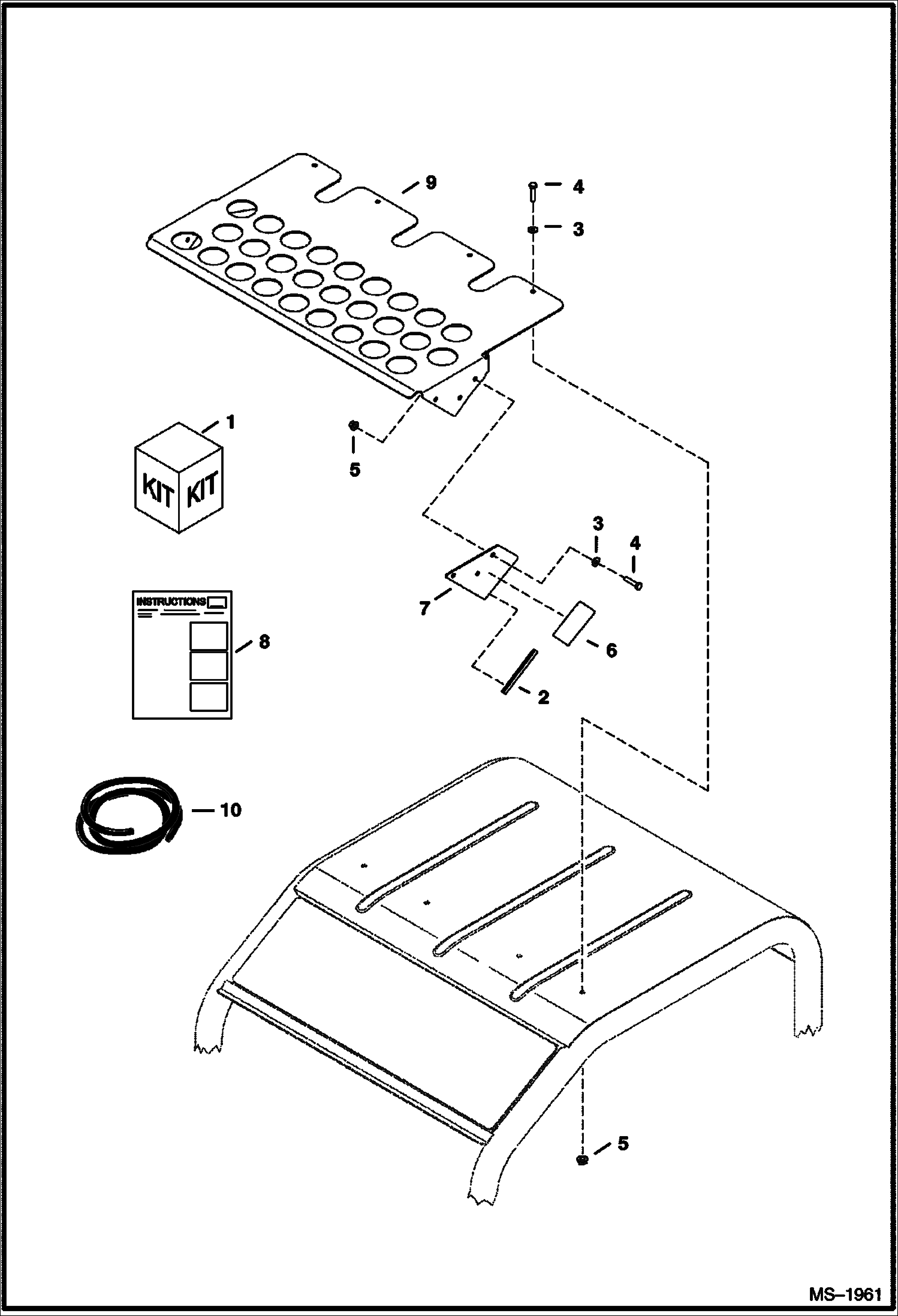 Схема запчастей Bobcat 331 - TOP GUARD KIT ACCESSORIES & OPTIONS