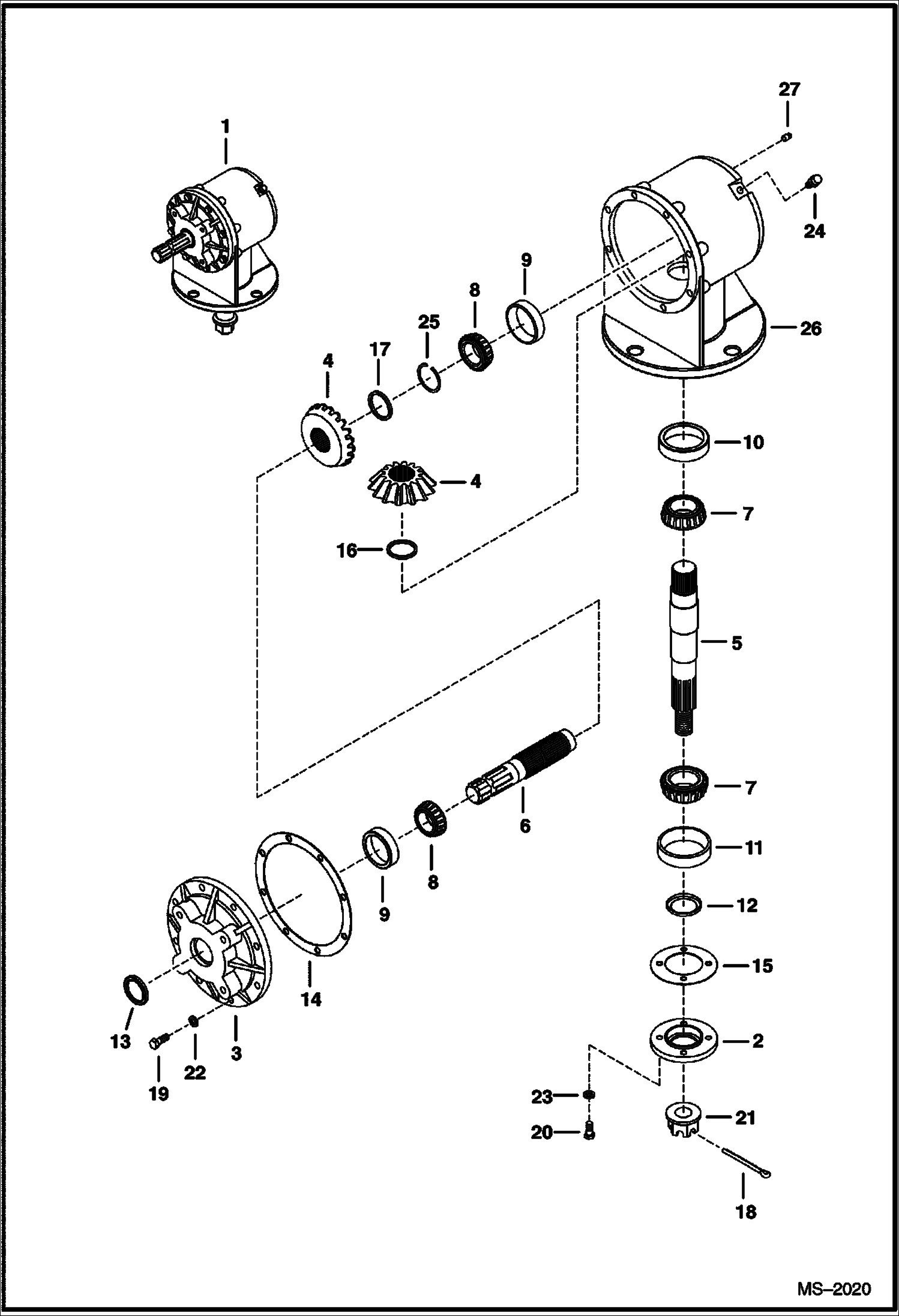 Схема запчастей Bobcat ROTARY CUTTER - ROTARY CUTTER (Gearbox) (Single Output) (90) Loader