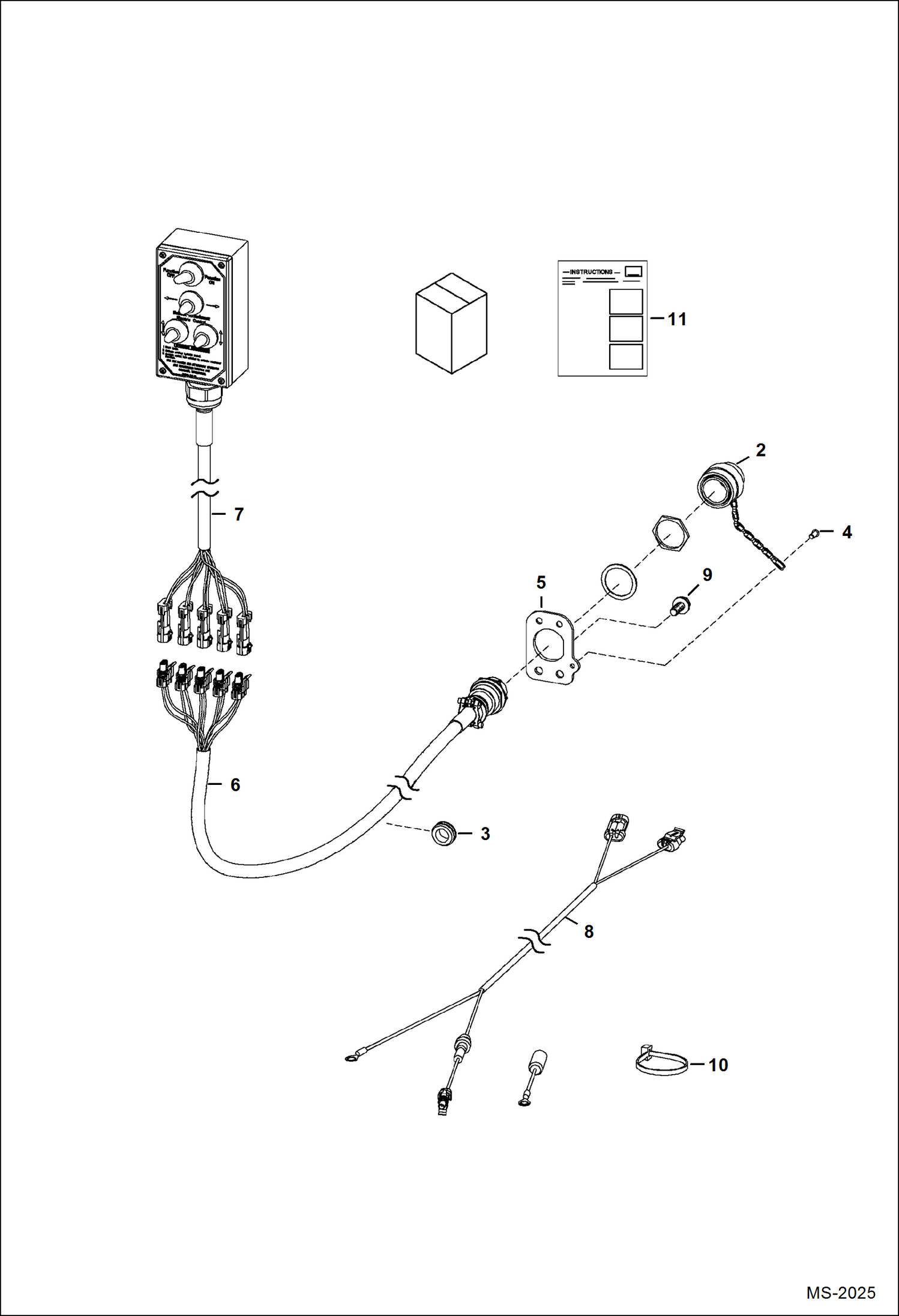 Схема запчастей Bobcat B100 - ATTACHMENT CONTROL ACCESSORIES & OPTIONS