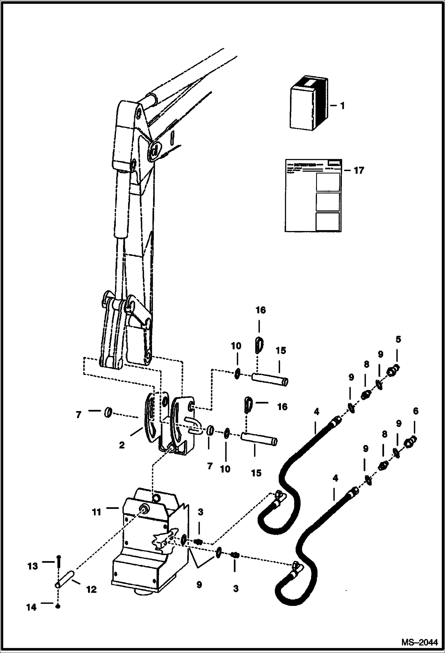 Схема запчастей Bobcat AUGERS - AUGER (Mounting Kit) (225,231,325,328,331,334) Экскаваторы