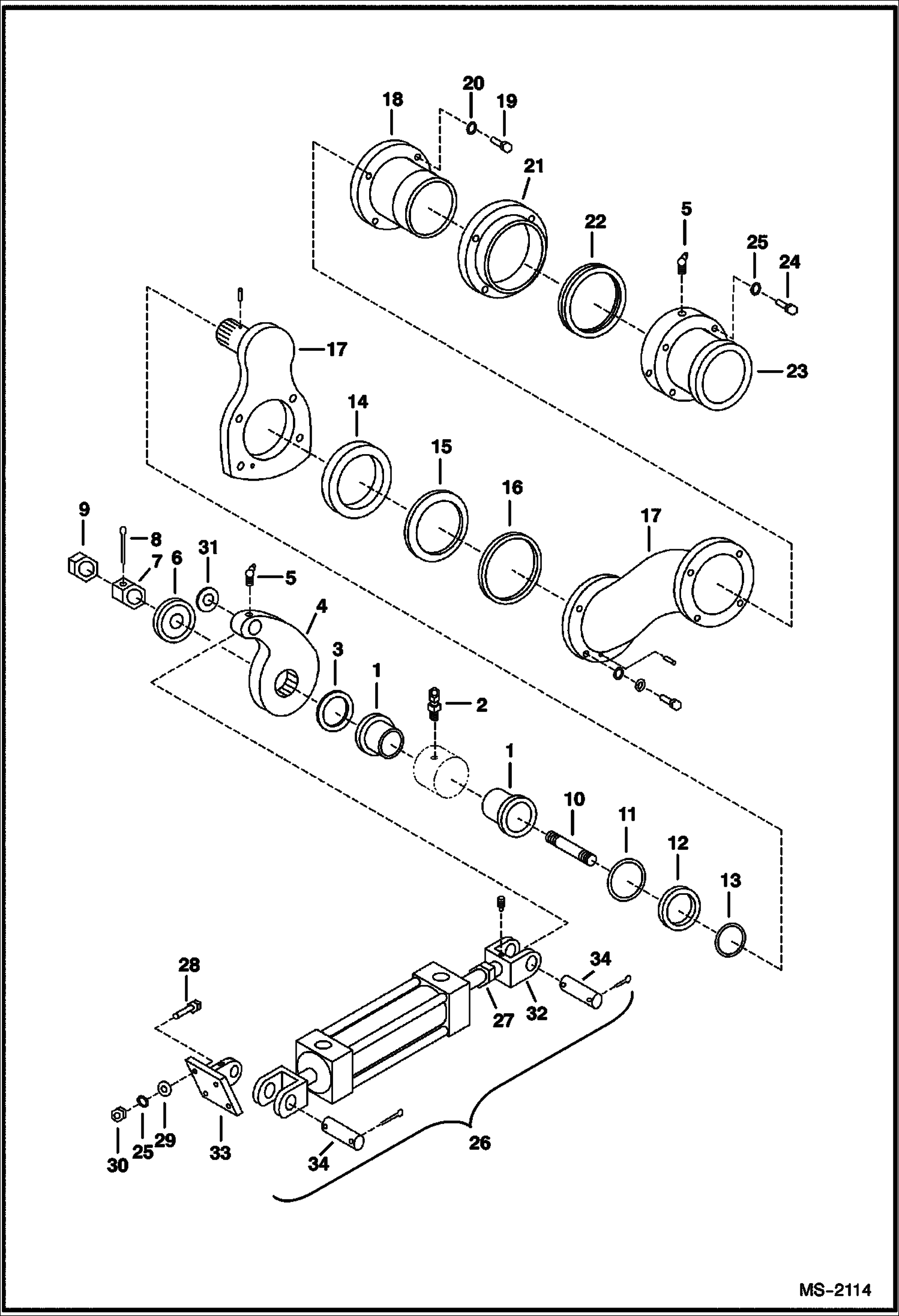 Схема запчастей Bobcat CONCRETE PUMP - CONCRETE PUMP - S/N PREFIX 2354 Shuttle Assembly Loader