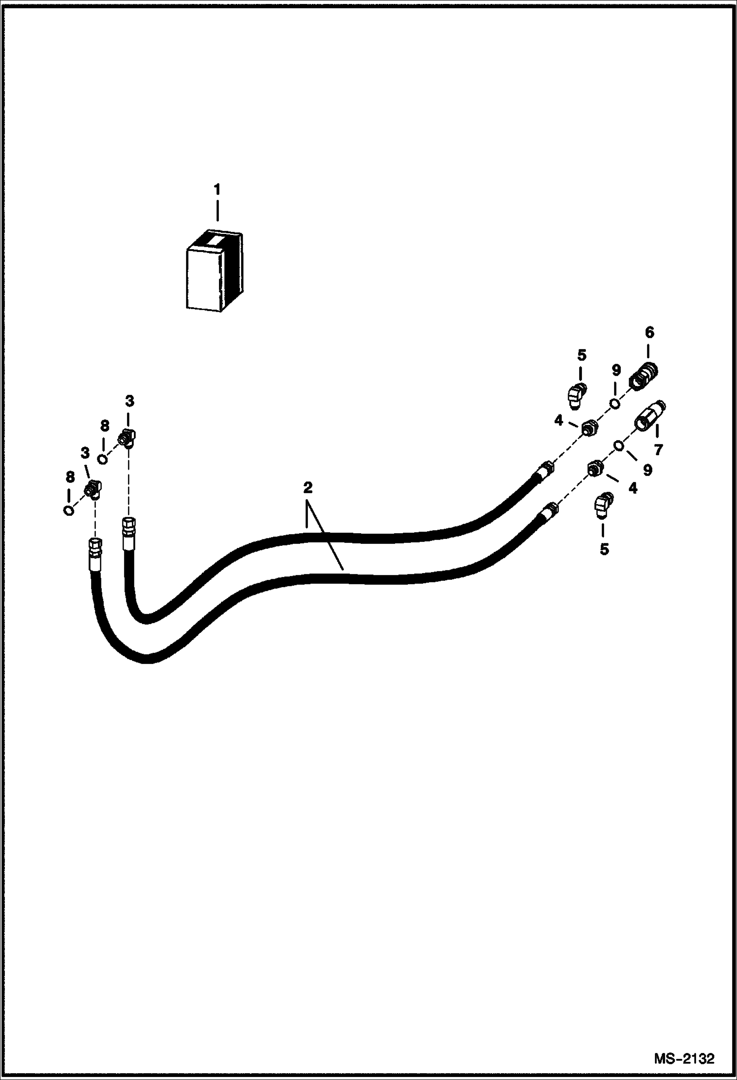 Схема запчастей Bobcat BREAKERS - BREAKER (Hose Kit) (HB380) (HB580) (Use on 319) Экскаваторы