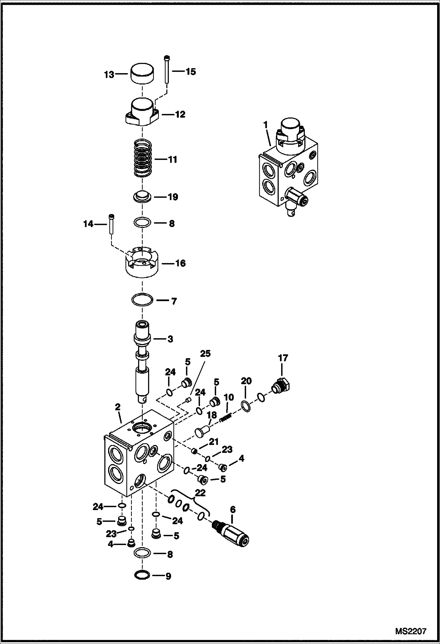 Схема запчастей Bobcat ROTARY CUTTER - ROTARY CUTTER (Shutoff Valve) (High Flow) (72 A01C) Loader