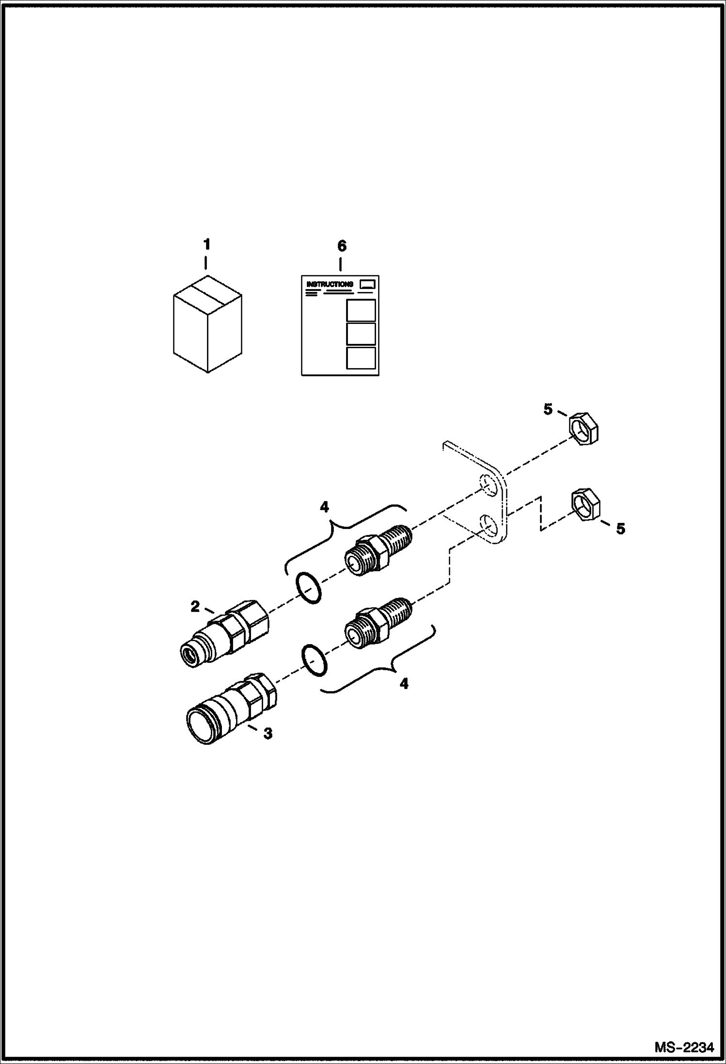 Схема запчастей Bobcat 329 - AUX COUPLER KIT ACCESSORIES & OPTIONS