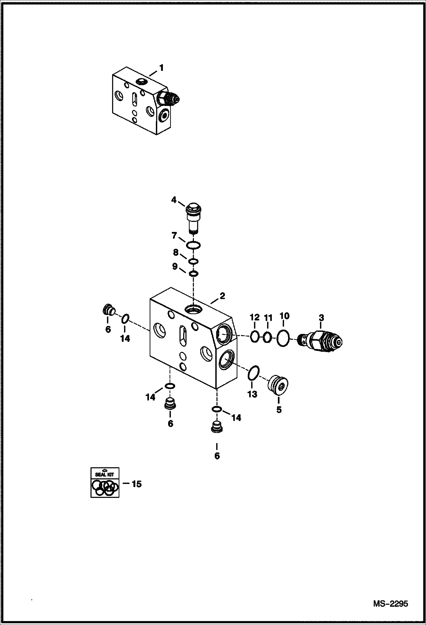 Схема запчастей Bobcat 5600 - VALVE SECTION (Std Flow) HYDRAULIC SYSTEM