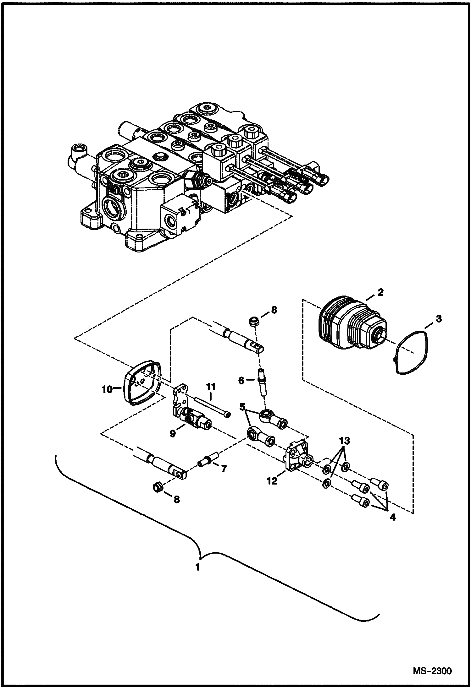 Схема запчастей Bobcat 5610 - VALVE SECTION (Controls) HYDRAULIC SYSTEM