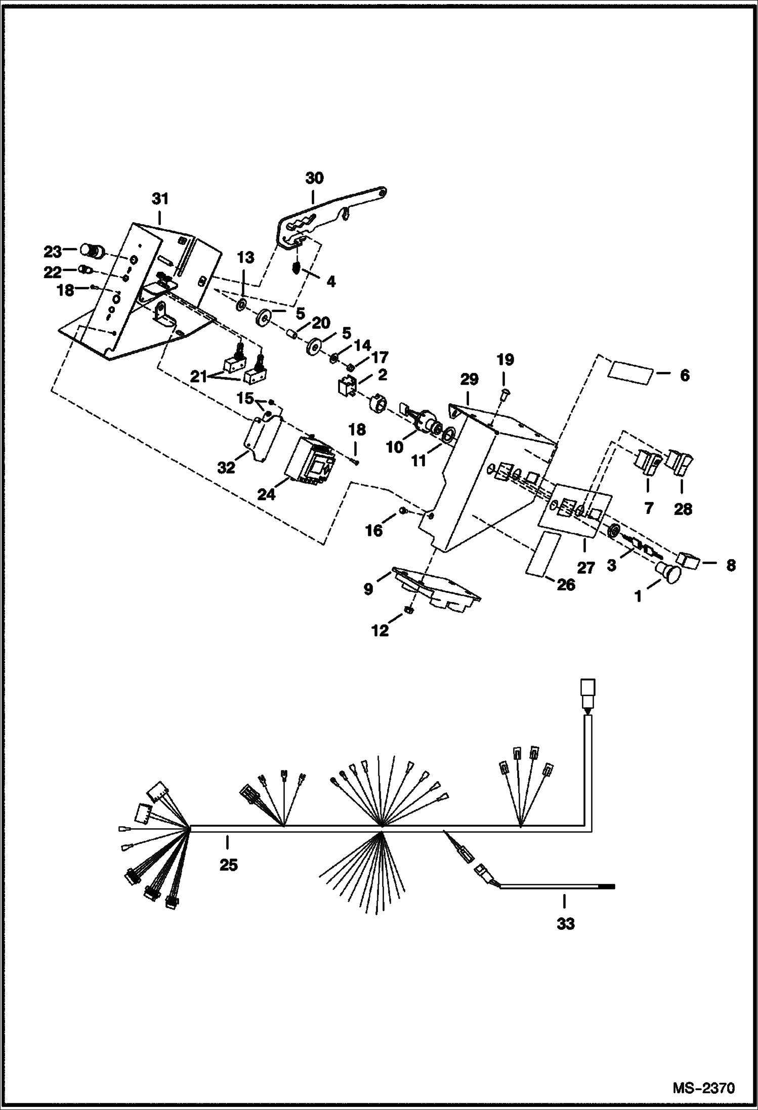 Схема запчастей Bobcat CHIPPER - 8B CHIPPER Control Box Assembly Loader