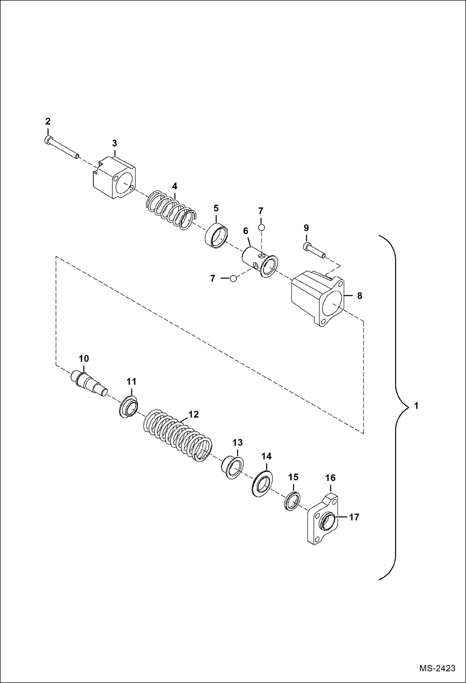 Схема запчастей Bobcat BACKHOE - BACKHOE (Control Valve) (Control) (8811 A558) 811/8811 BACKHOE