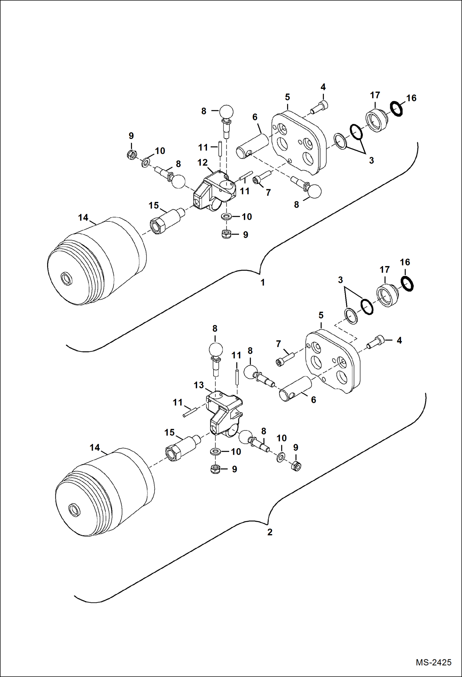 Схема запчастей Bobcat BACKHOE - BACKHOE (Control Valve) (Joysticks) (8811 A558) 811/8811 BACKHOE