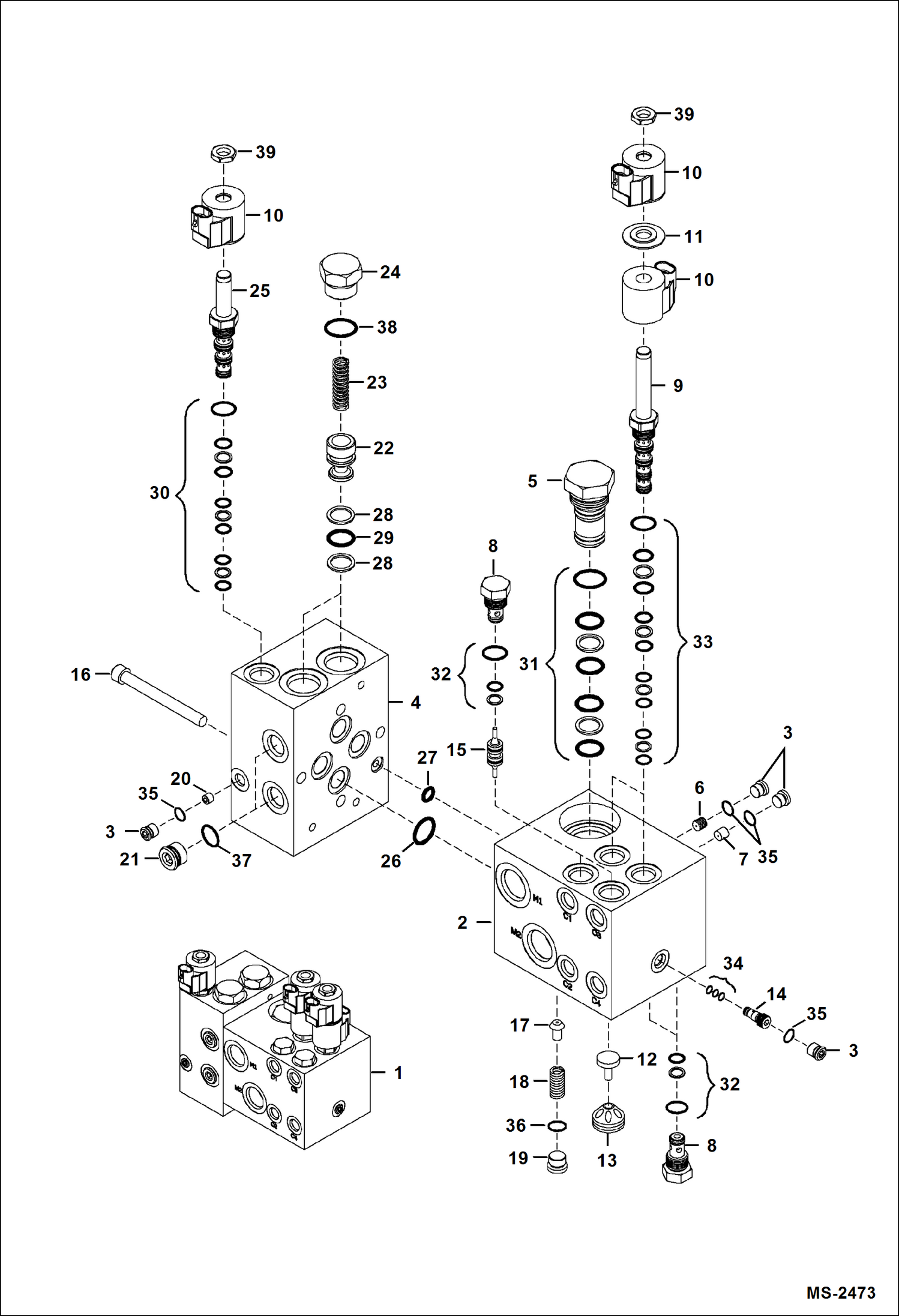 Схема запчастей Bobcat SOIL CONDITIONER - CONTROL VALVE (60 A86R) (72 S6TE) (72 A6TD) (84 A6TG) (84 A6TH) Loader