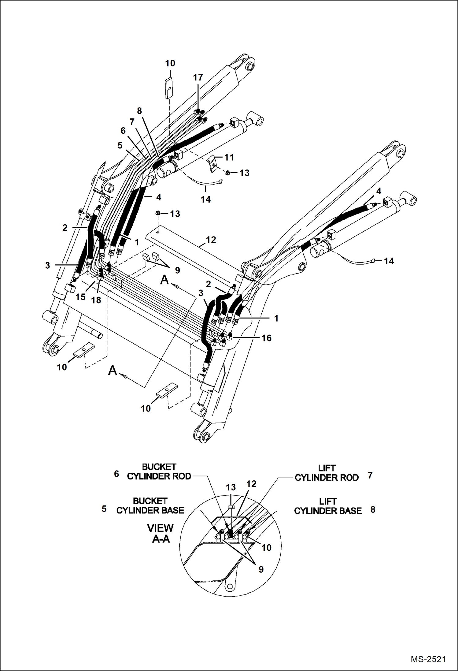 Схема запчастей Bobcat LOADER - TRACTOR LOADER 6TL (A90Y) (Hydraulic System) Компактные тракторы