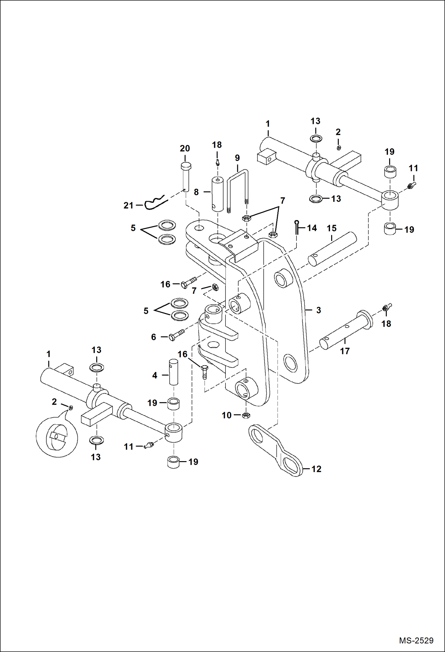 Схема запчастей Bobcat BACKHOE - BACKHOE 6TB (Swing Frame) (A914) BACKHOE