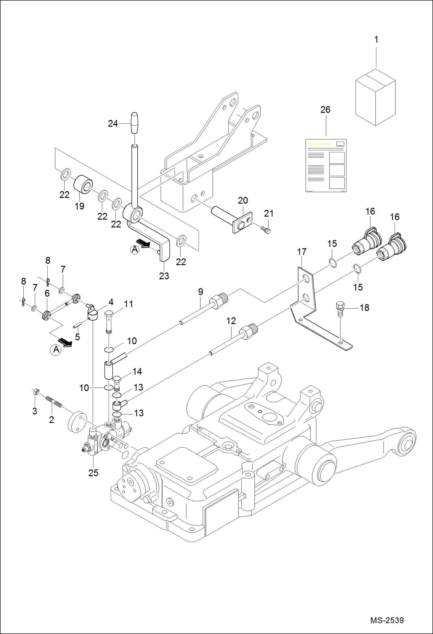 Схема запчастей Bobcat CT225 - AUXILIARY HYDRAULICS KIT ACCESSORIES & OPTIONS