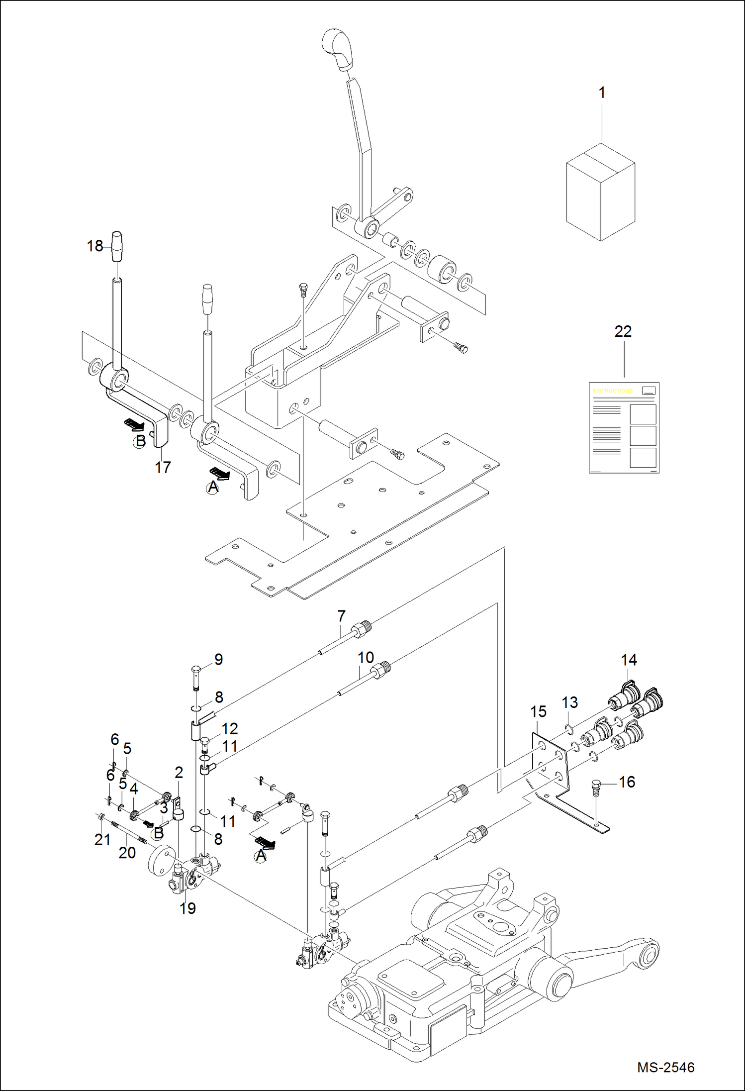 Схема запчастей Bobcat CT225 - AUXILIARY HYDRAULICS KIT (Second) ACCESSORIES & OPTIONS