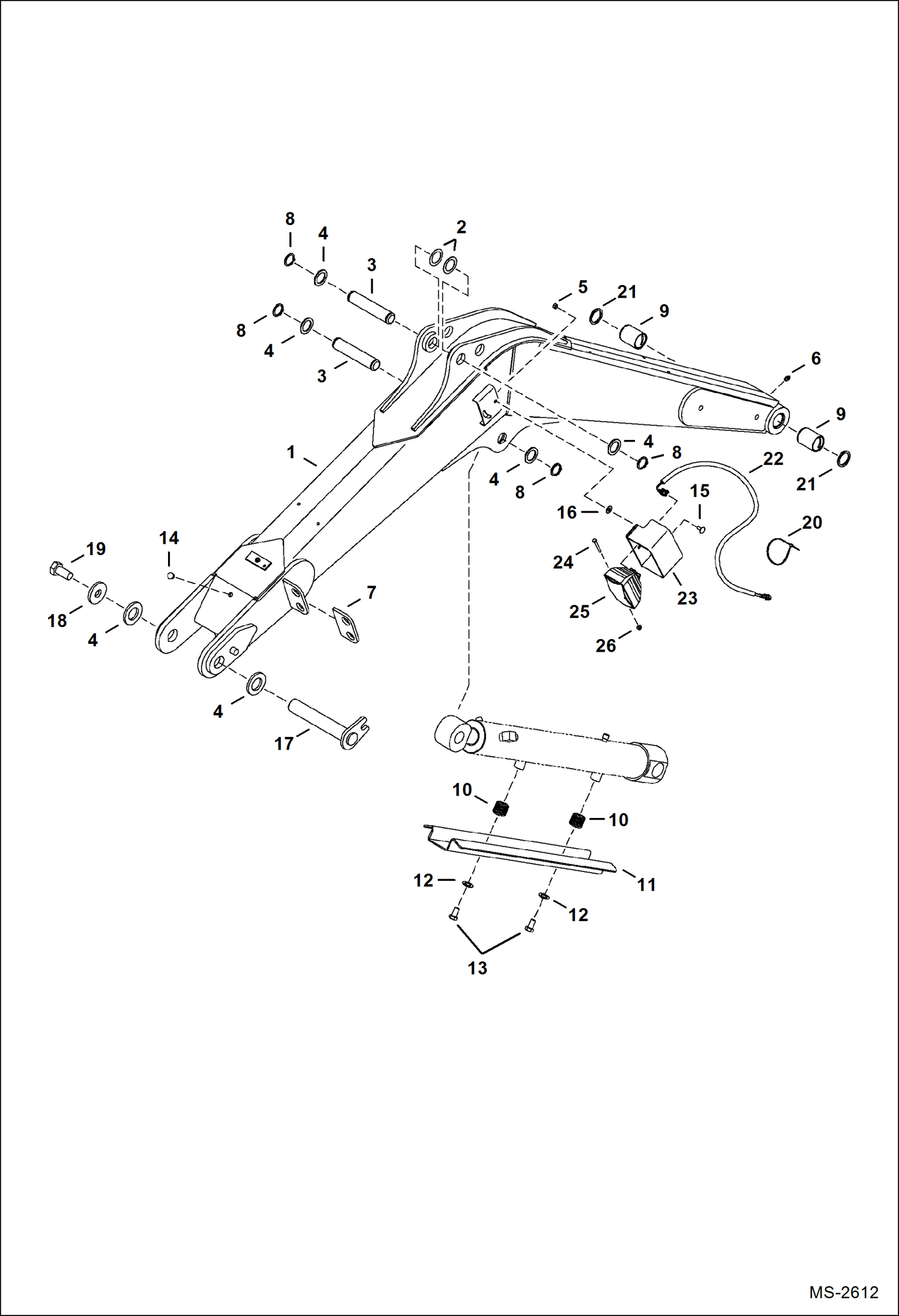 Схема запчастей Bobcat 337 - BOOM WORK EQUIPMENT