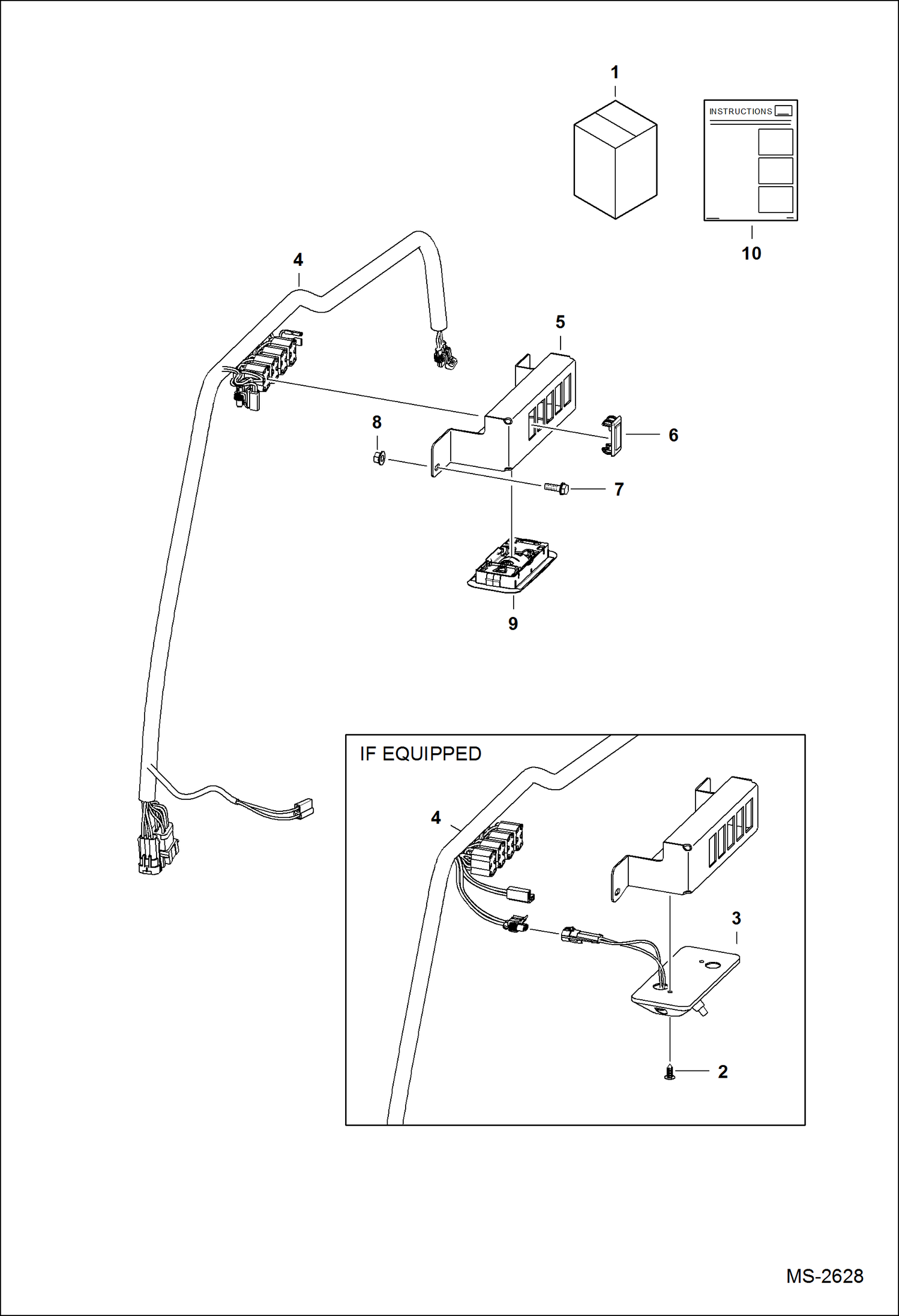 Схема запчастей Bobcat S-Series - SIDE INSTRUMENT PANEL KIT ACCESSORIES & OPTIONS