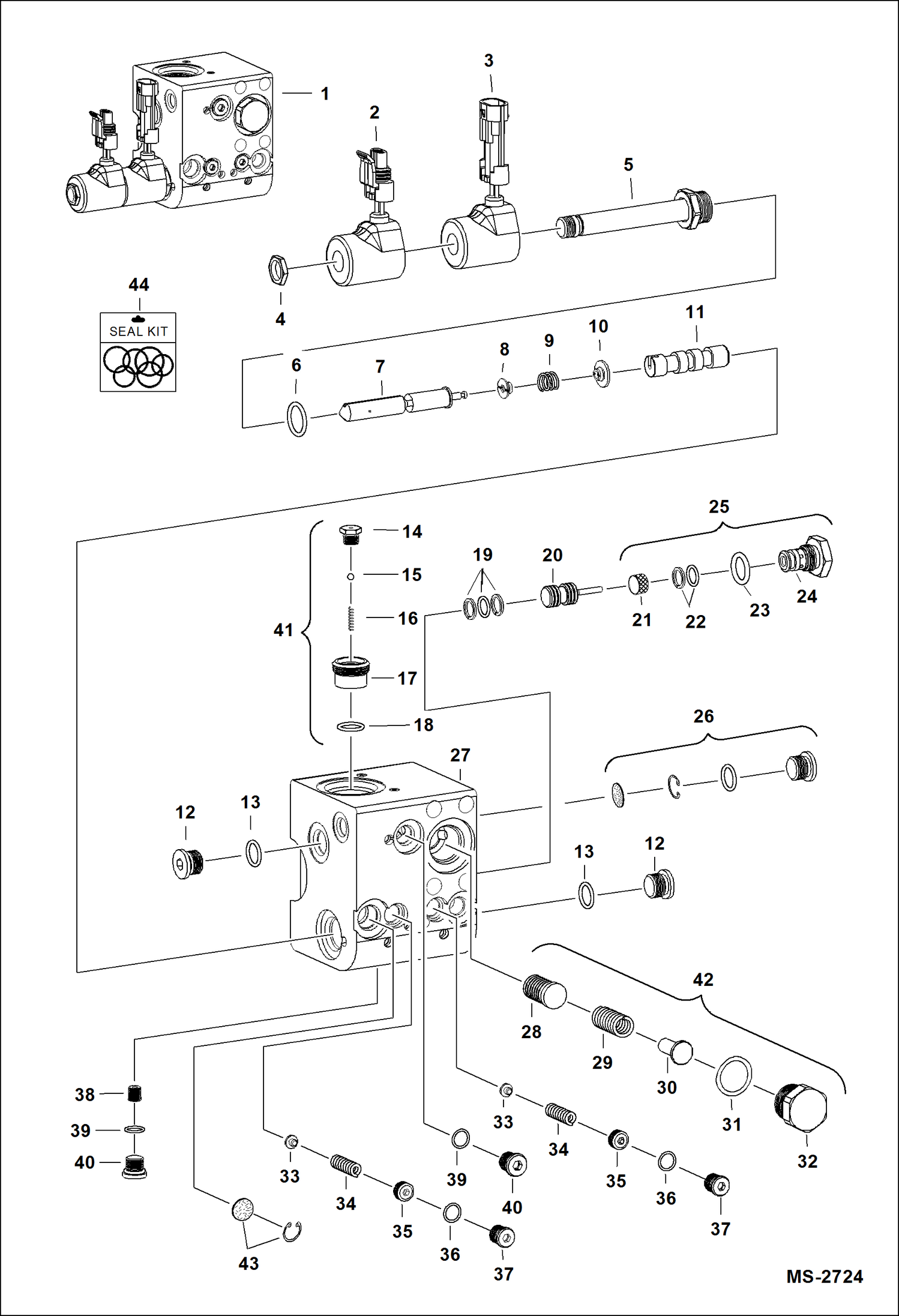 Схема запчастей Bobcat 700s - POWER BOB-TACH (Valve) ACCESSORIES & OPTIONS