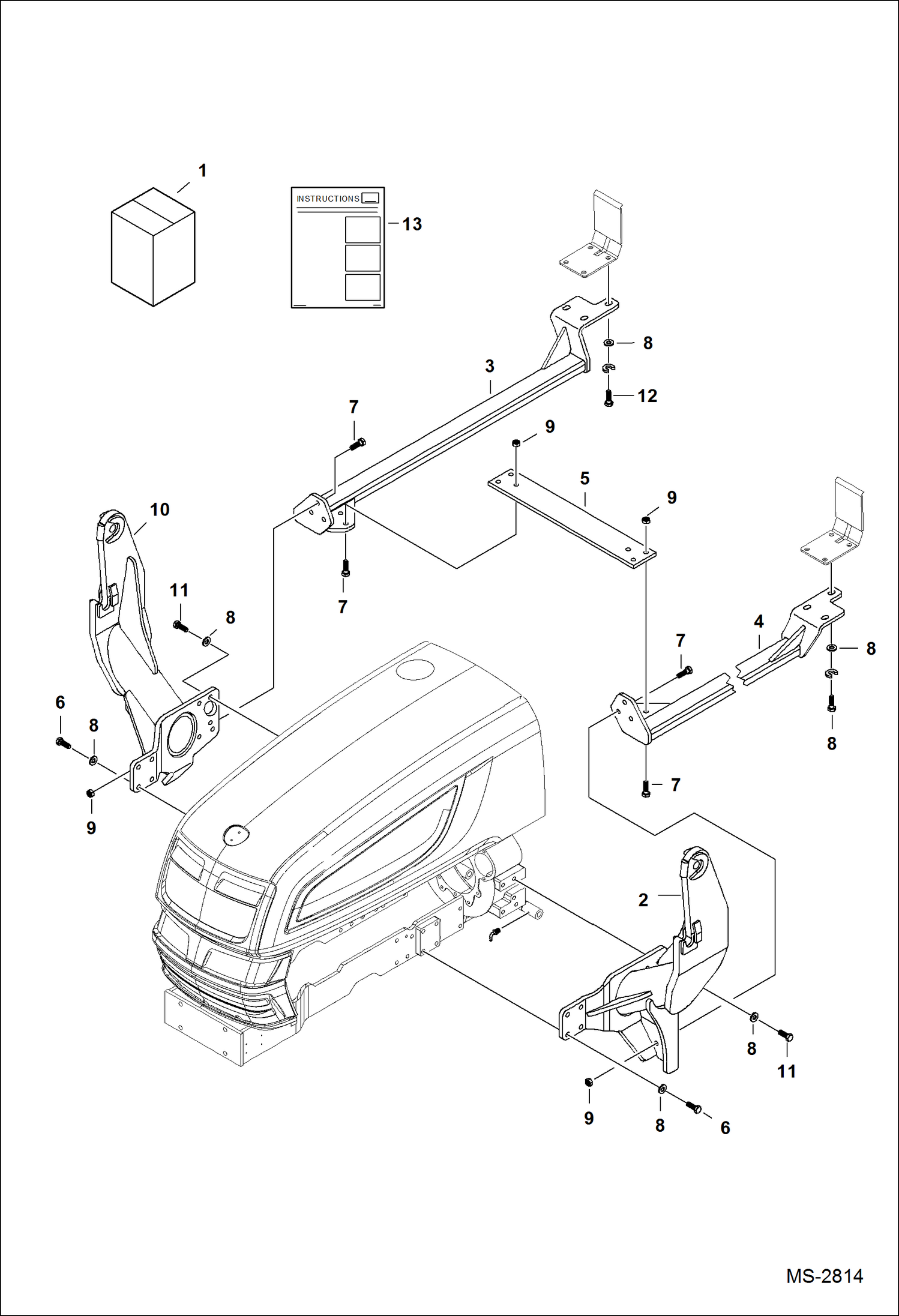 Схема запчастей Bobcat LOADER - TRACTOR LOADER 9TL (AE35) (Mounting Kit) Компактные тракторы