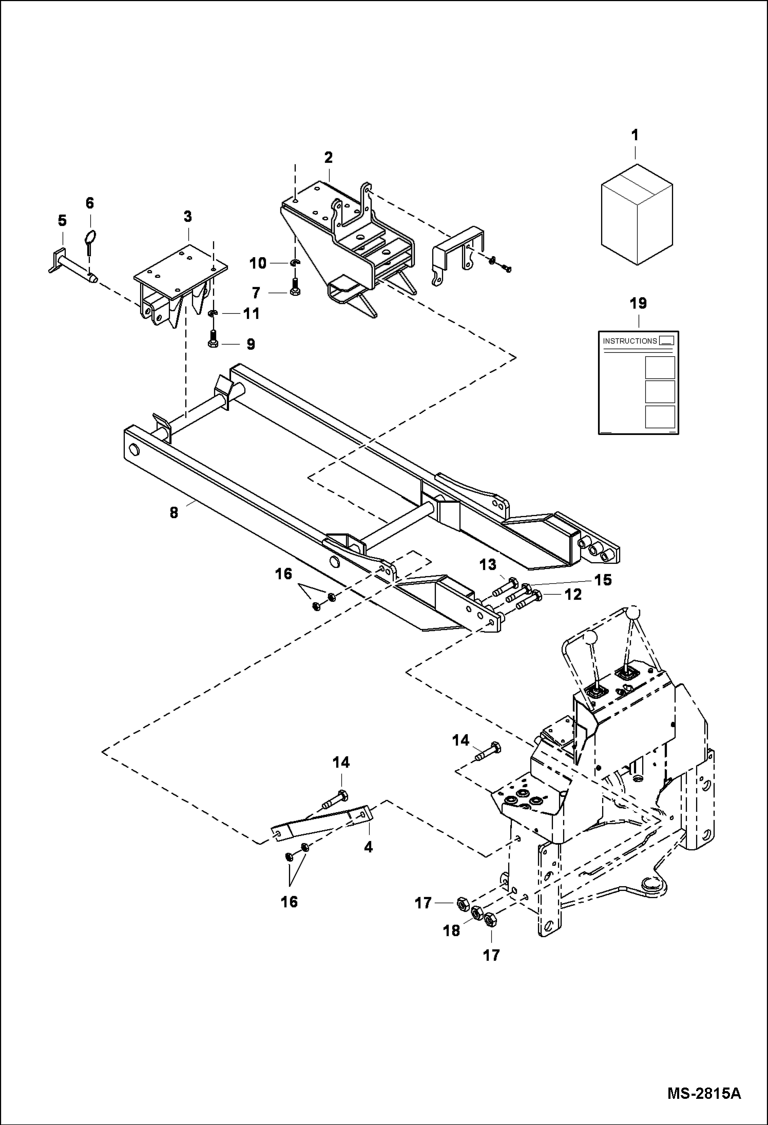 Схема запчастей Bobcat BACKHOE - BACKHOE 7TB & 8TB (Mounting Kit) BACKHOE