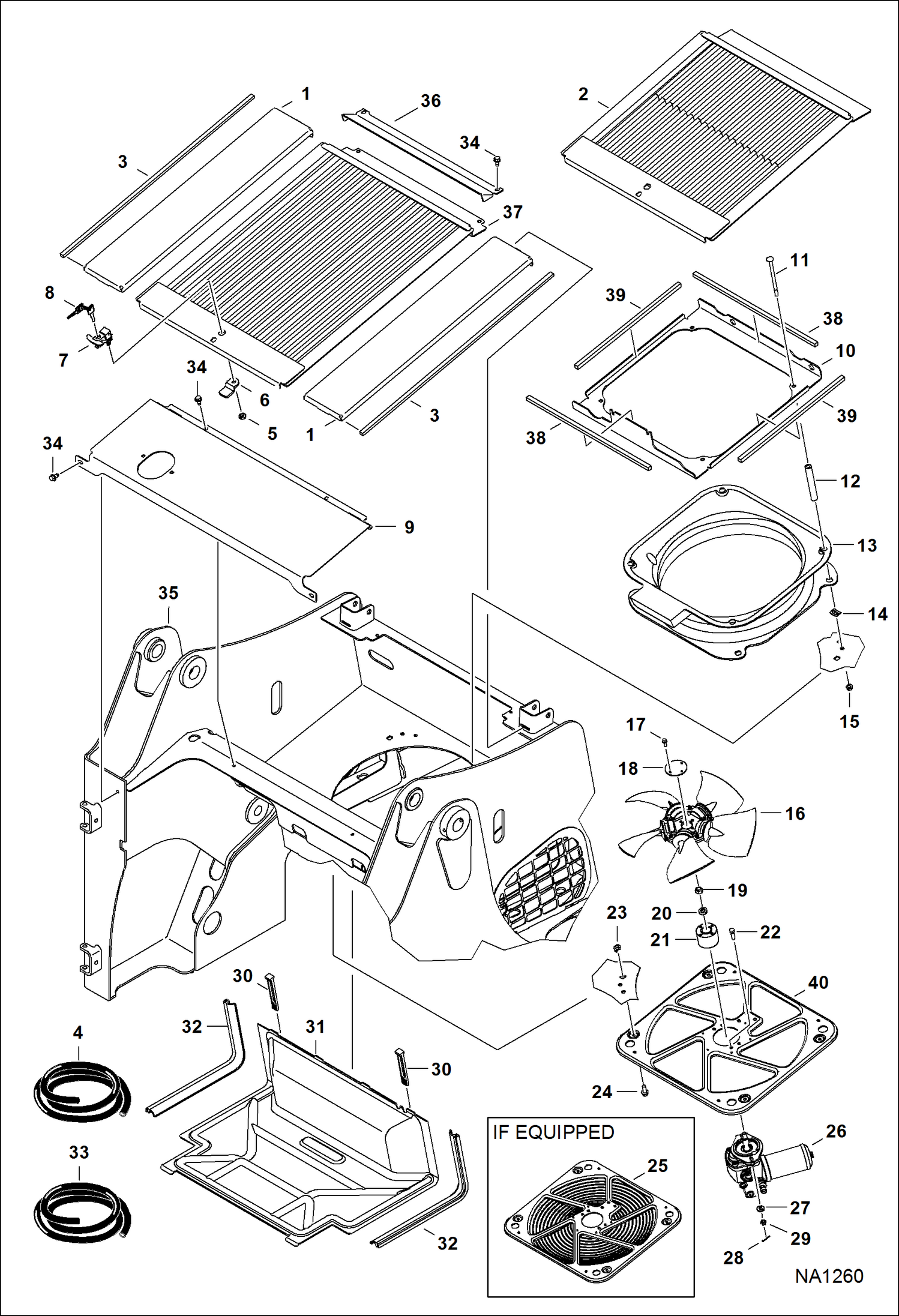 Схема запчастей Bobcat S-Series - COOLING SYSTEM (S/N A3NT11001 - 16179, A3NU11001 - 12590) POWER UNIT