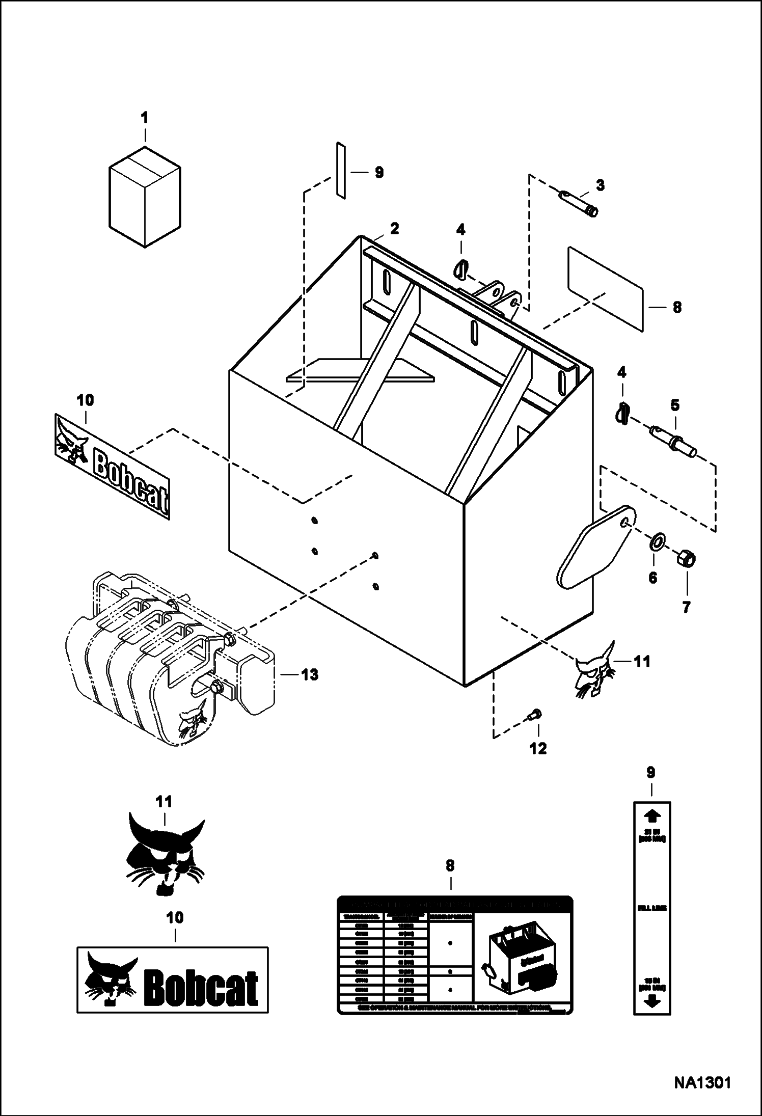 Схема запчастей Bobcat CT440 - REAR BALLAST KIT ACCESSORIES & OPTIONS