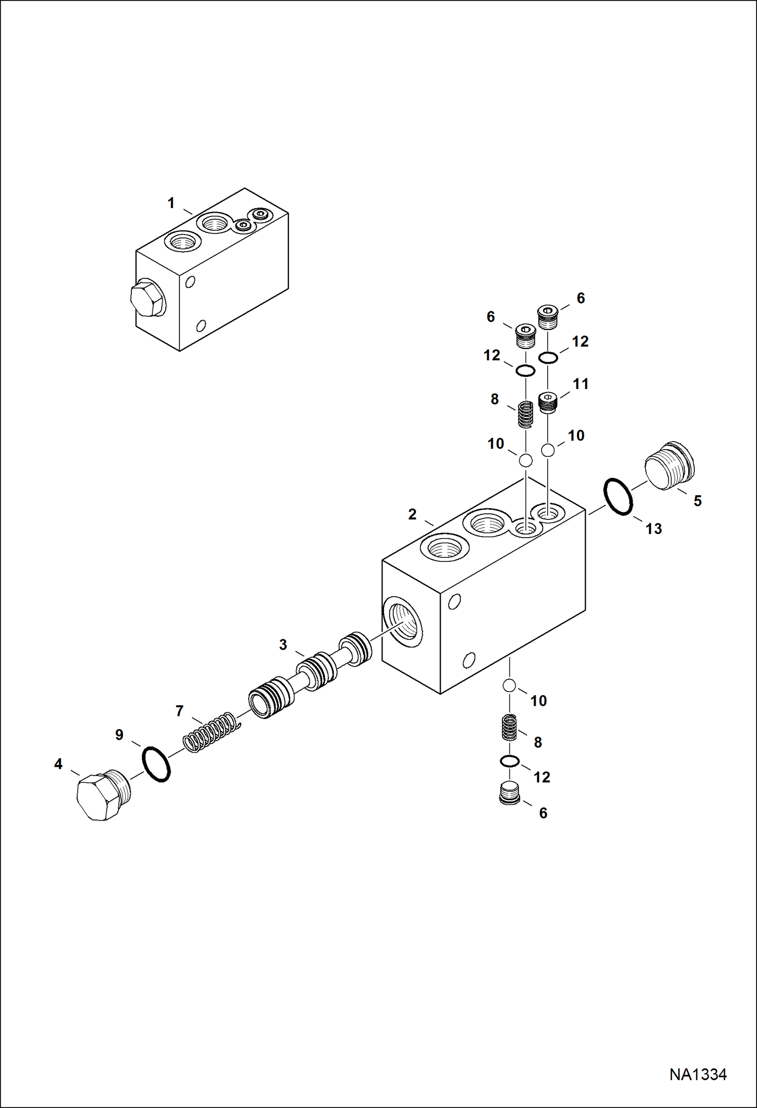 Схема запчастей Bobcat 325 - EUROPEAN ACCESSORIES (Slew Lock Valve)(Assembly) ACCESSORIES & OPTIONS