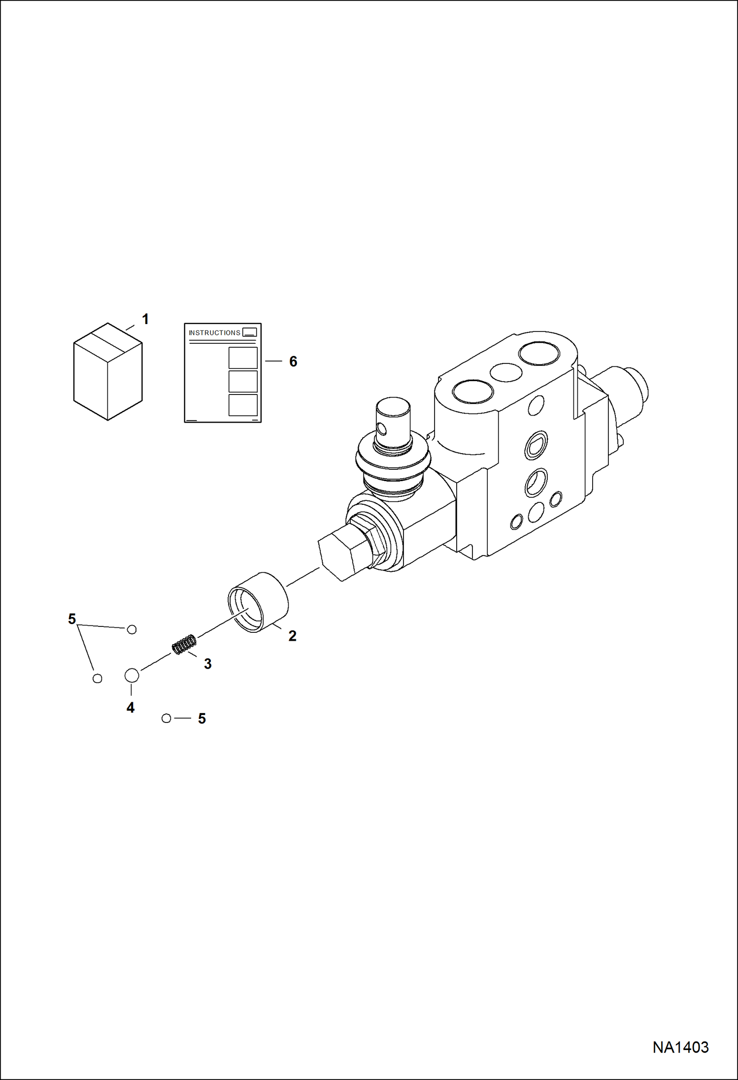 Схема запчастей Bobcat CT335 - REAR AUX VALVE DETENT KIT ACCESSORIES & OPTIONS