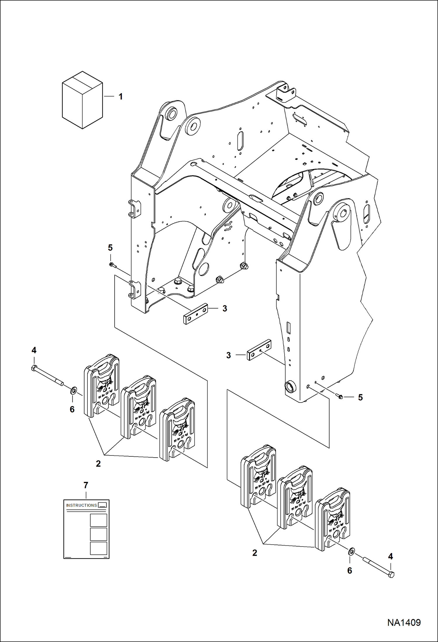 Схема запчастей Bobcat A-Series - COUNTERWEIGHT KIT ACCESSORIES & OPTIONS