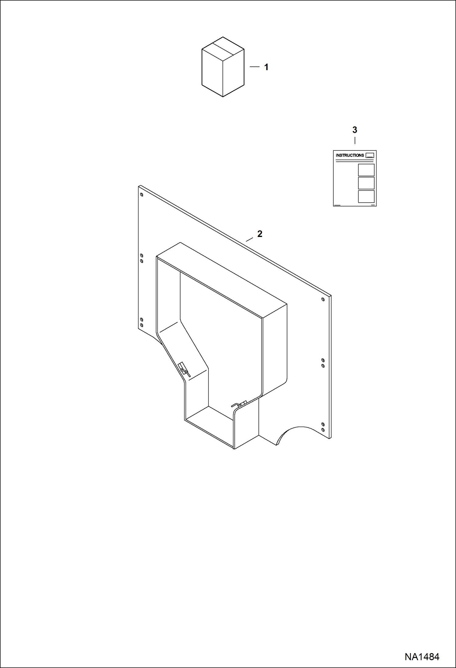 Схема запчастей Bobcat CT225 - CAB WINDOW KIT (W/Single Rear Window) (Hard Rear Window) ACCESSORIES & OPTIONS