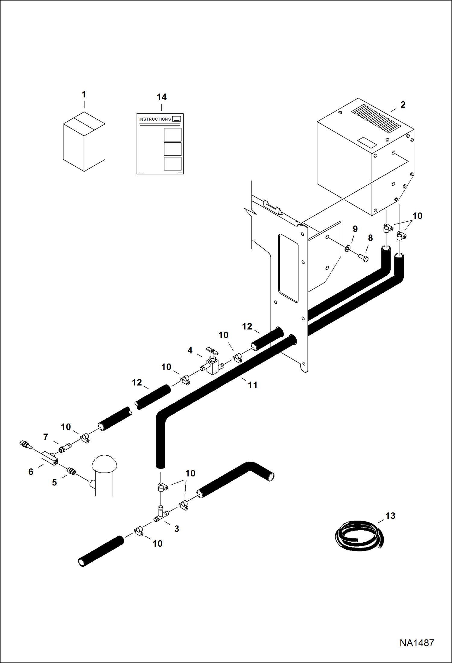 Схема запчастей Bobcat CT225 - HEATER KIT (W/Single Rear Window) ACCESSORIES & OPTIONS