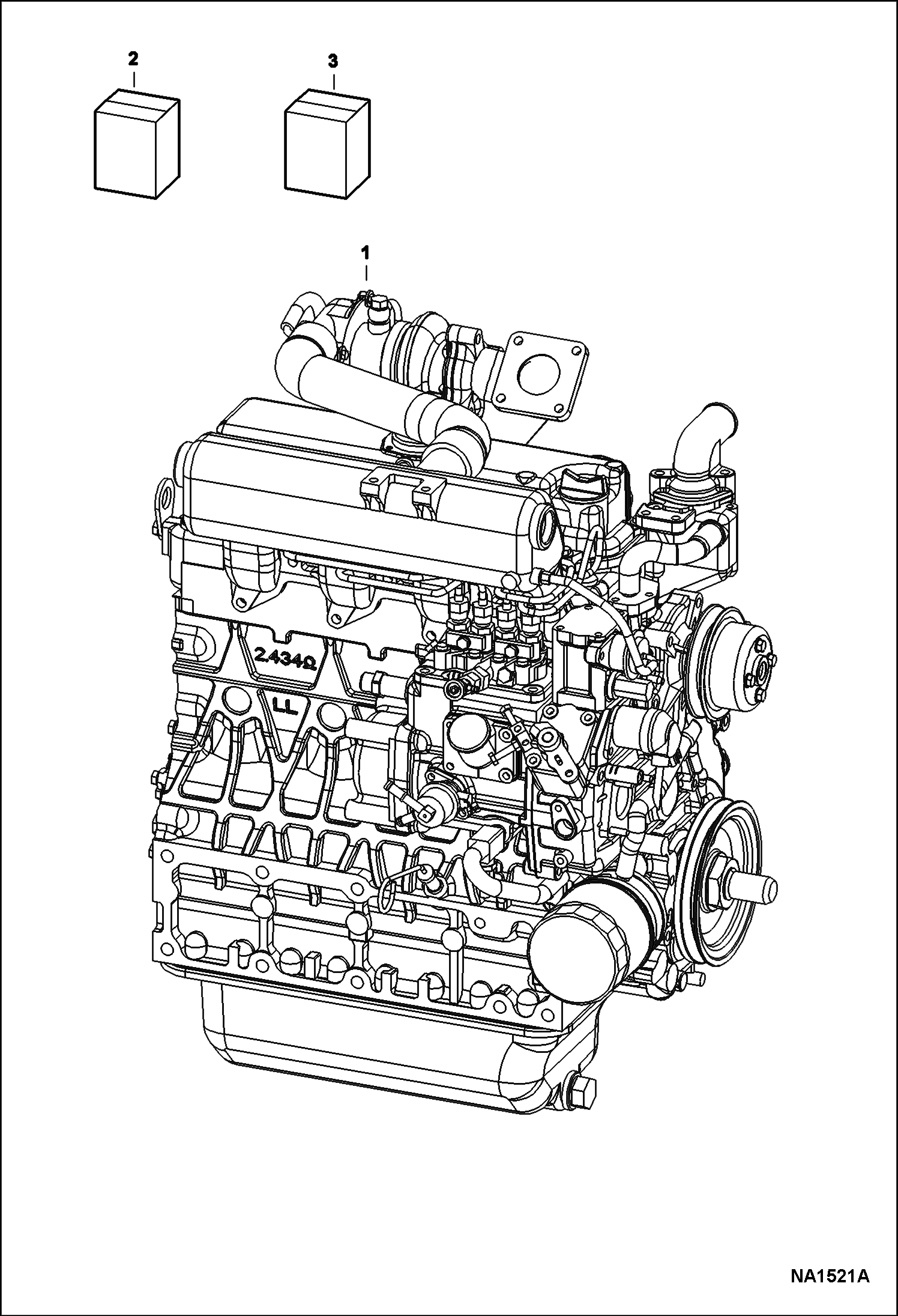 Схема запчастей Bobcat T-Series - ENGINE & GASKET KITS (Kubota - V2403TMDI) POWER UNIT