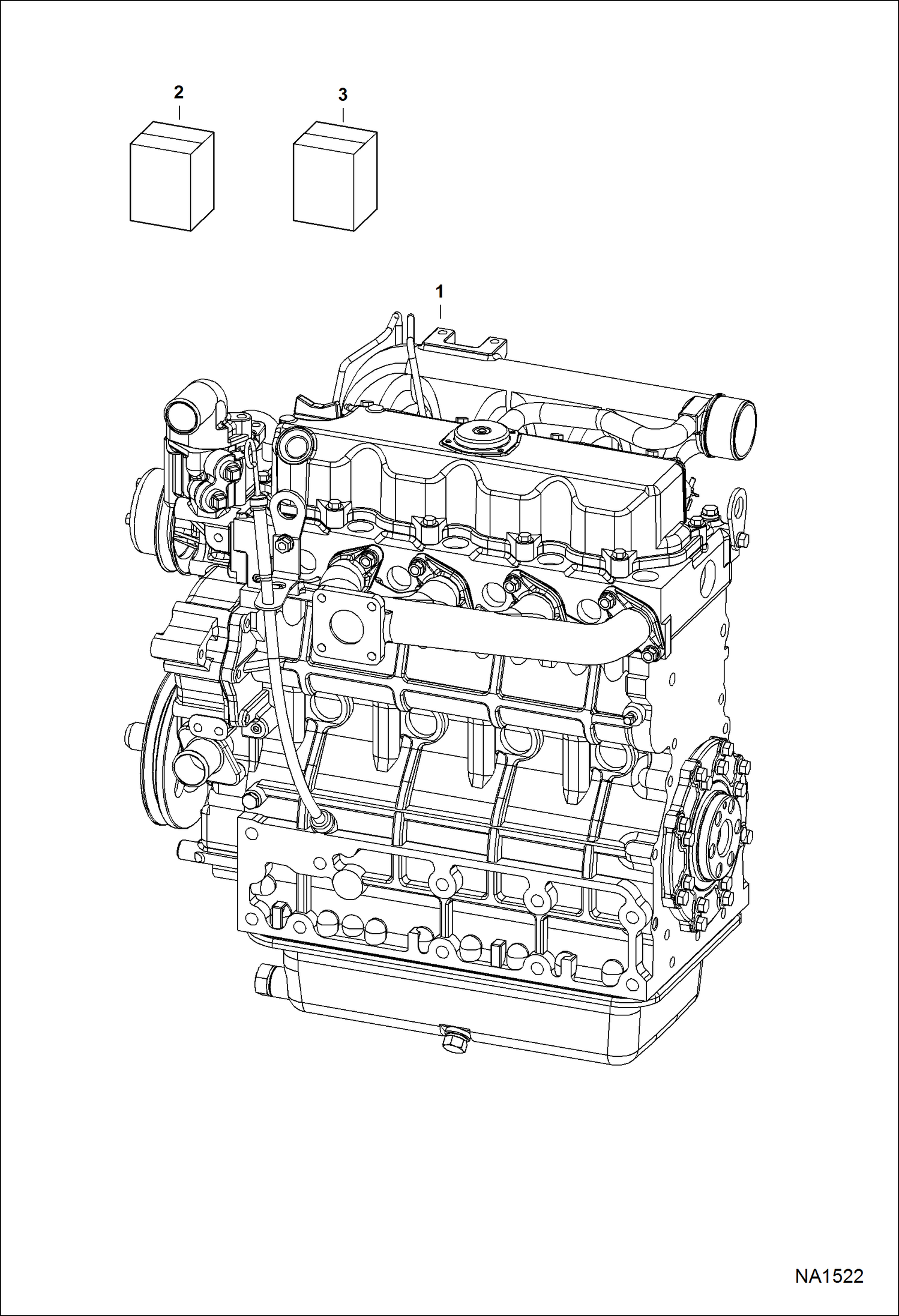 Схема запчастей Bobcat 5600 - ENGINE & GASKET KITS (Kubota - V2203-M-DI-E2B-BC-5) (Tier II) POWER UNIT