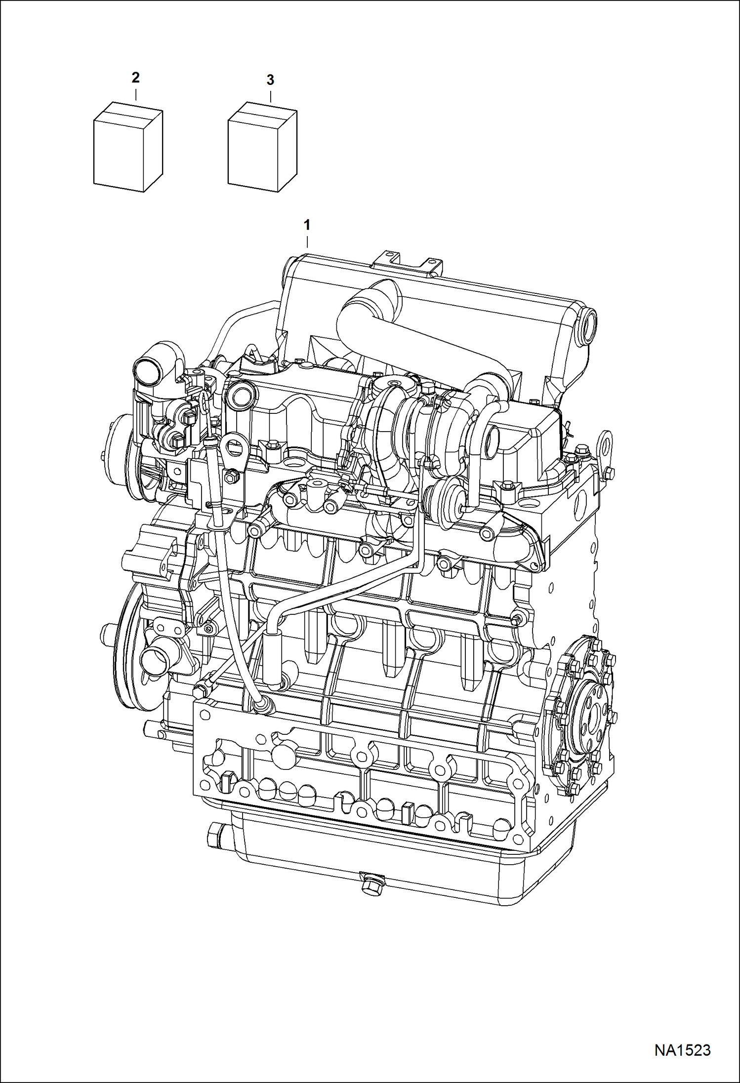 Схема запчастей Bobcat 5600 - ENGINE & GASKET KITS (Kubota - V2003-M-DI-TE2B-BC-5) (Tier II) POWER UNIT