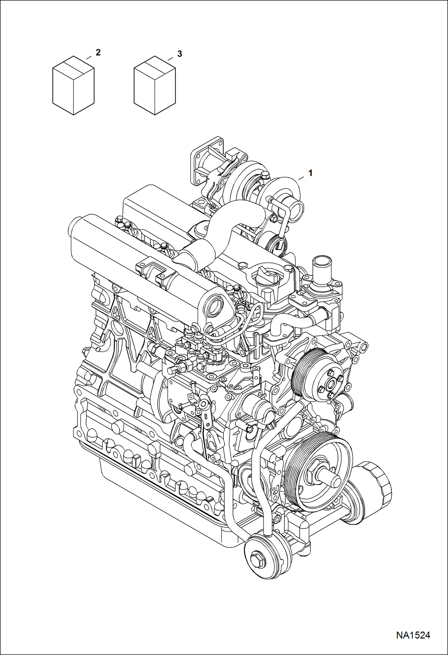 Схема запчастей Bobcat 435 - ENGINE & GASKET KITS (S/N 562611001 & Above) POWER UNIT