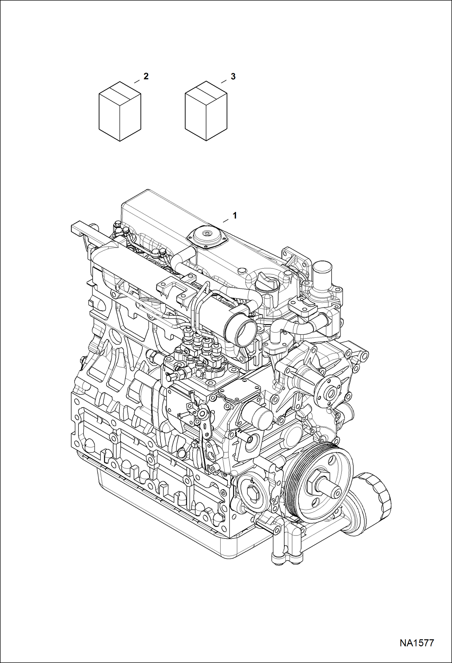 Схема запчастей Bobcat 430 - ENGINE & GASKET KITS (S/N 562511001 & Above) POWER UNIT